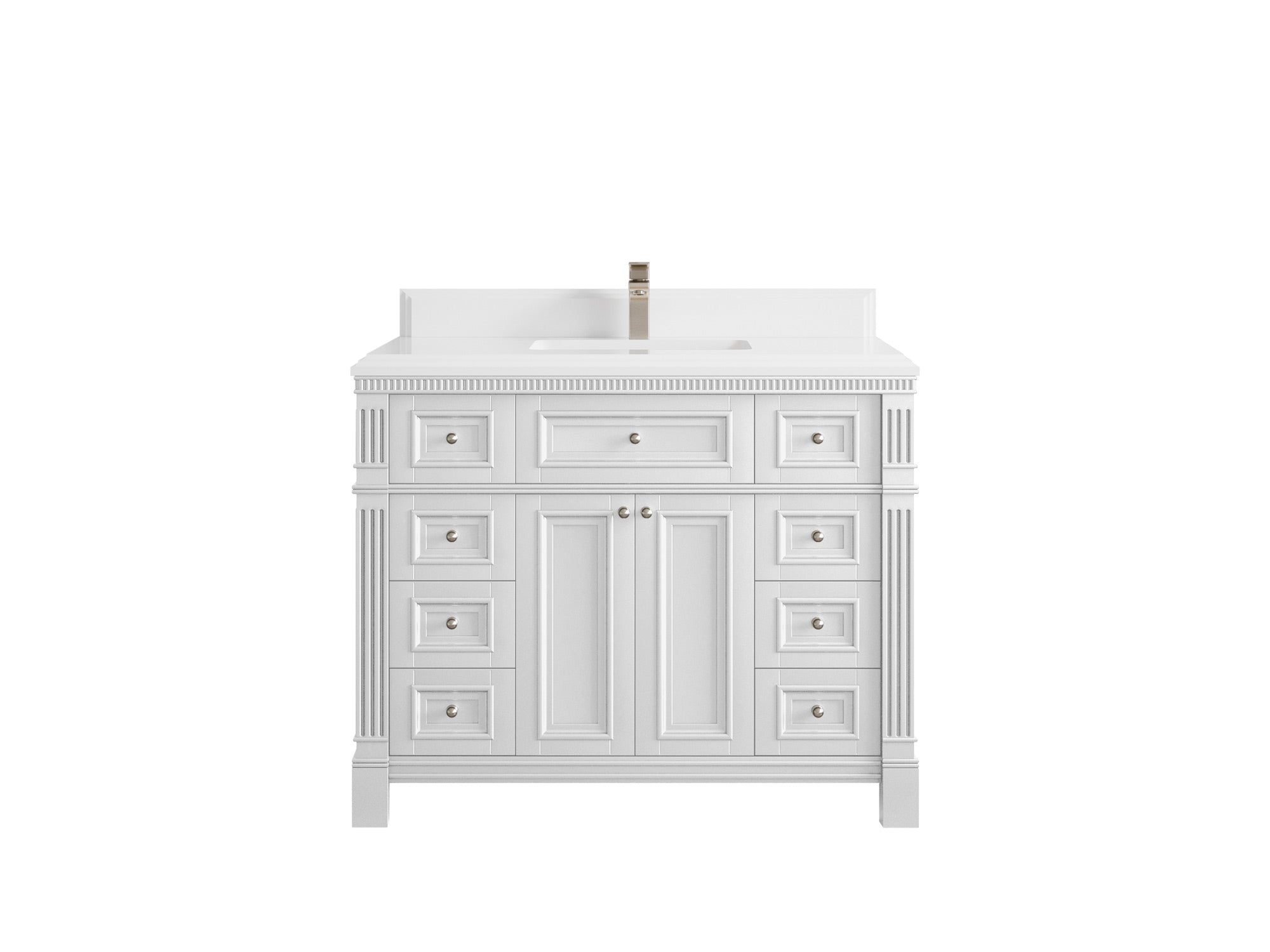 Paris 42 in. W x 22 in. D Single Sink Bathroom Vanity - Willow Bath and Vanity