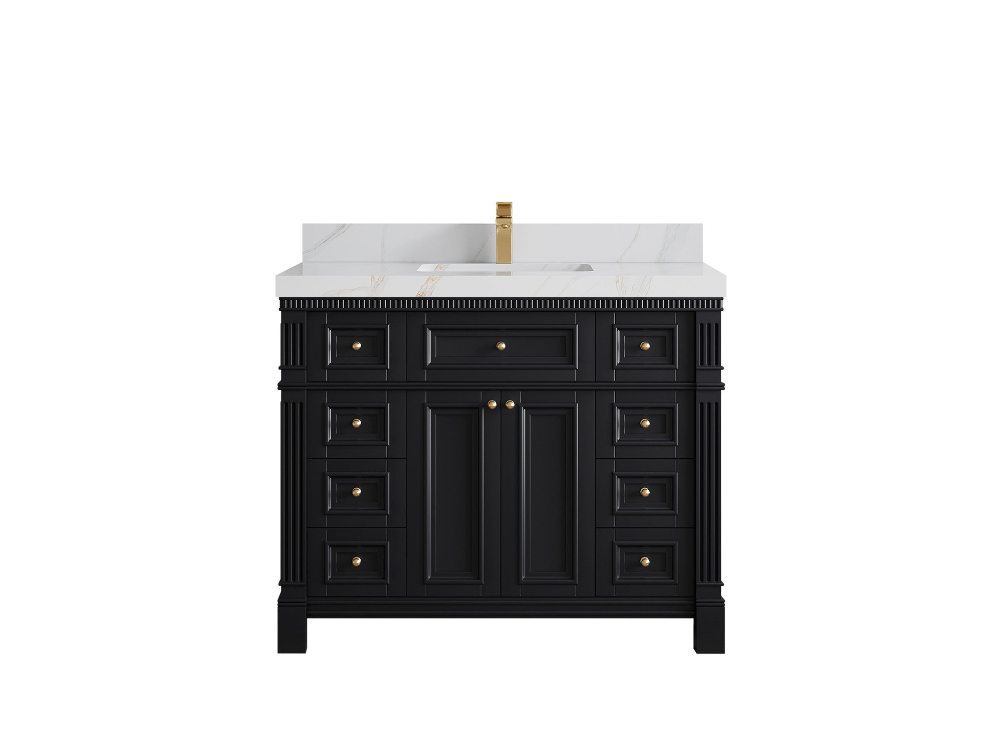 Paris 42 in. W x 22 in. D Single Sink Bathroom Vanity - Willow Bath and Vanity