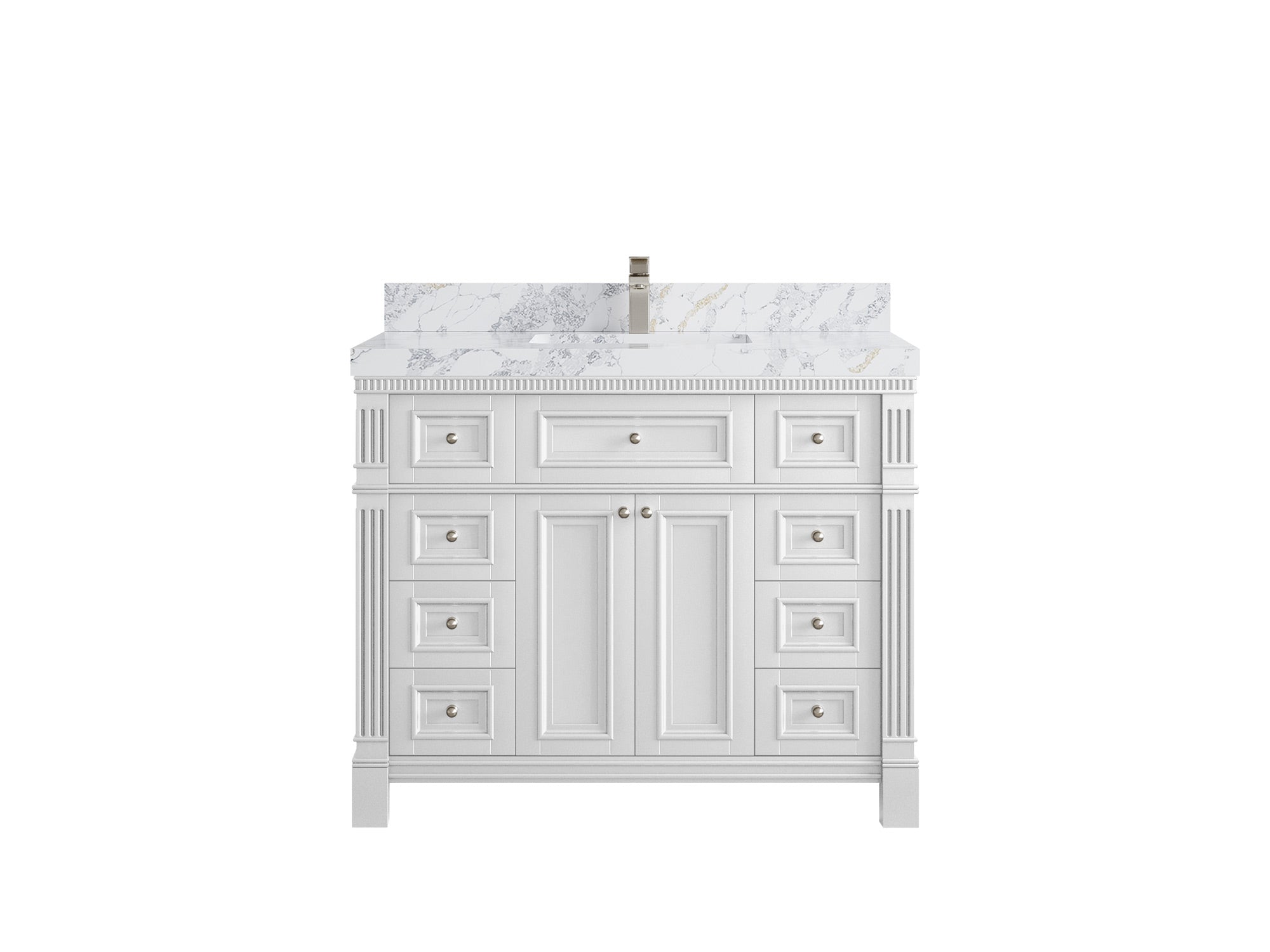 Paris 42 in. W x 22 in. D Single Sink Bathroom Vanity - Willow Bath and Vanity