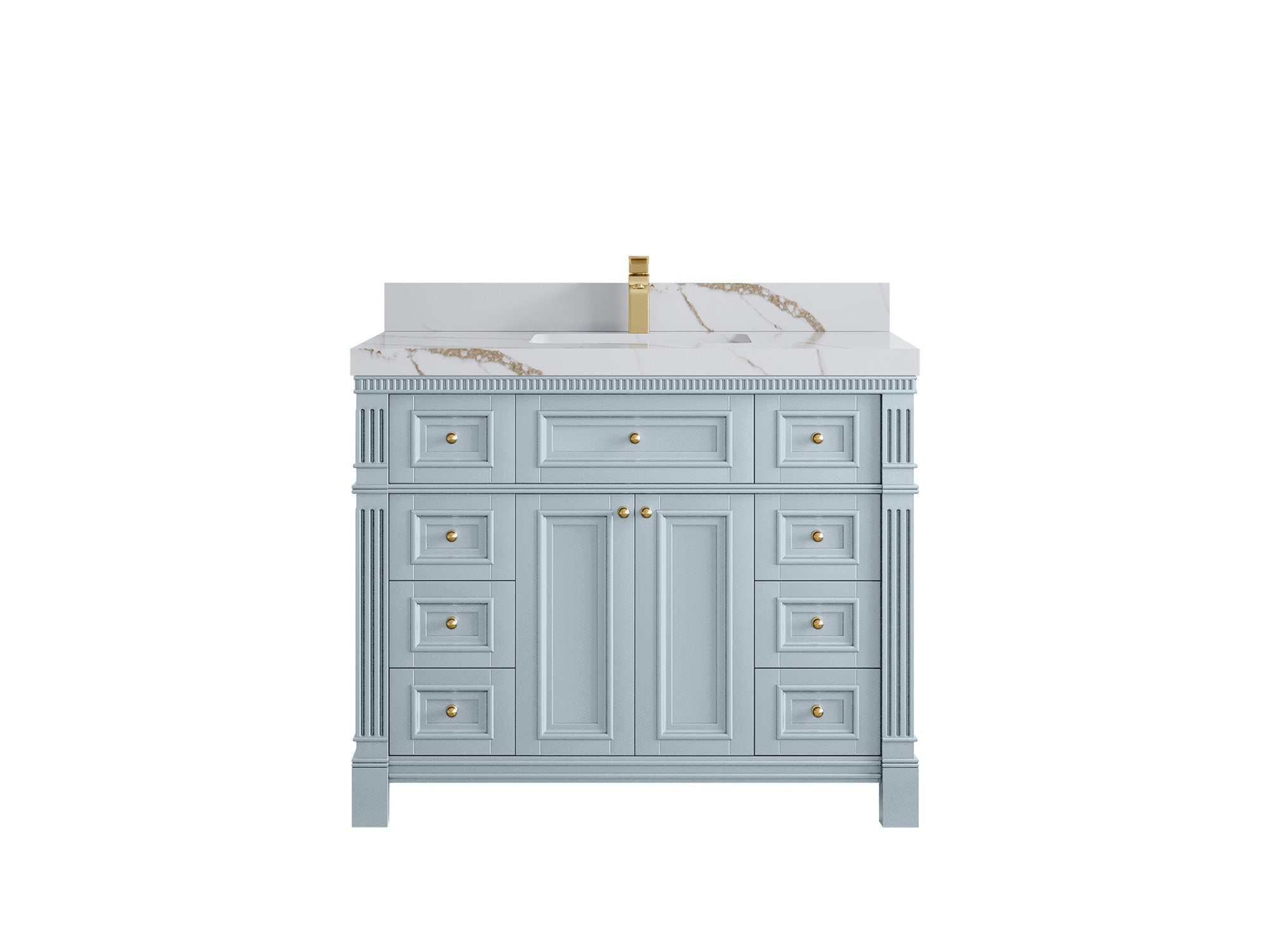 Paris 42 in. W x 22 in. D Single Sink Bathroom Vanity - Willow Bath and Vanity