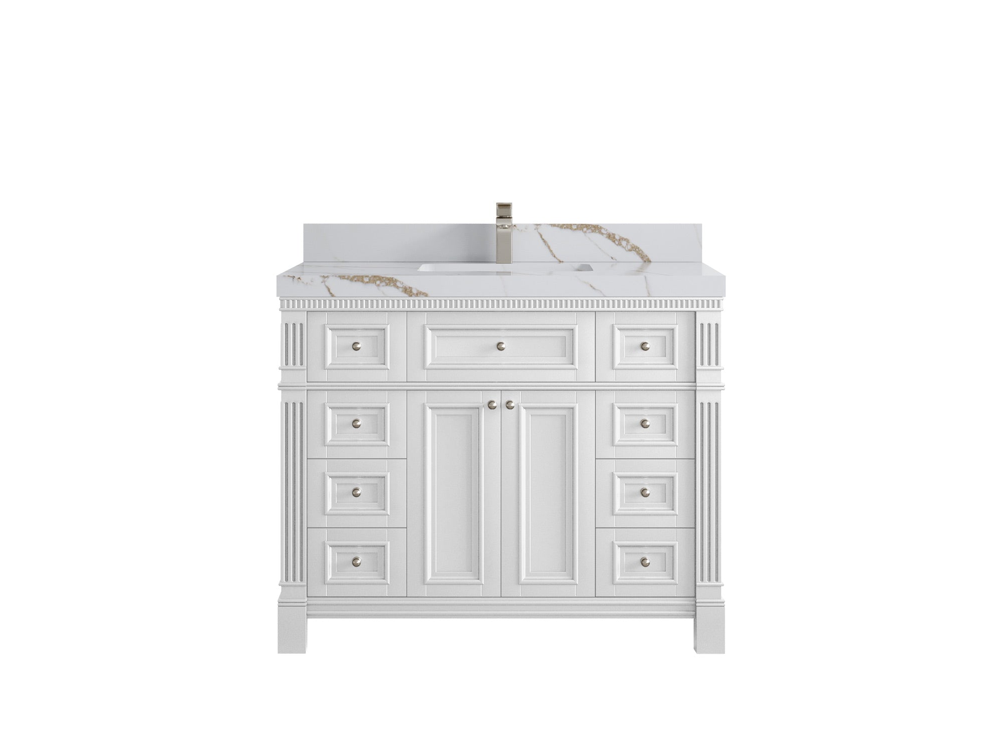 Paris 42 in. W x 22 in. D Single Sink Bathroom Vanity - Willow Bath and Vanity