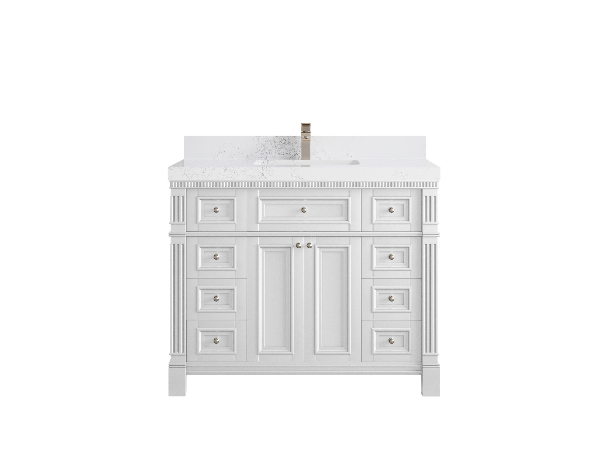 Paris 42 in. W x 22 in. D Single Sink Bathroom Vanity - Willow Bath and Vanity