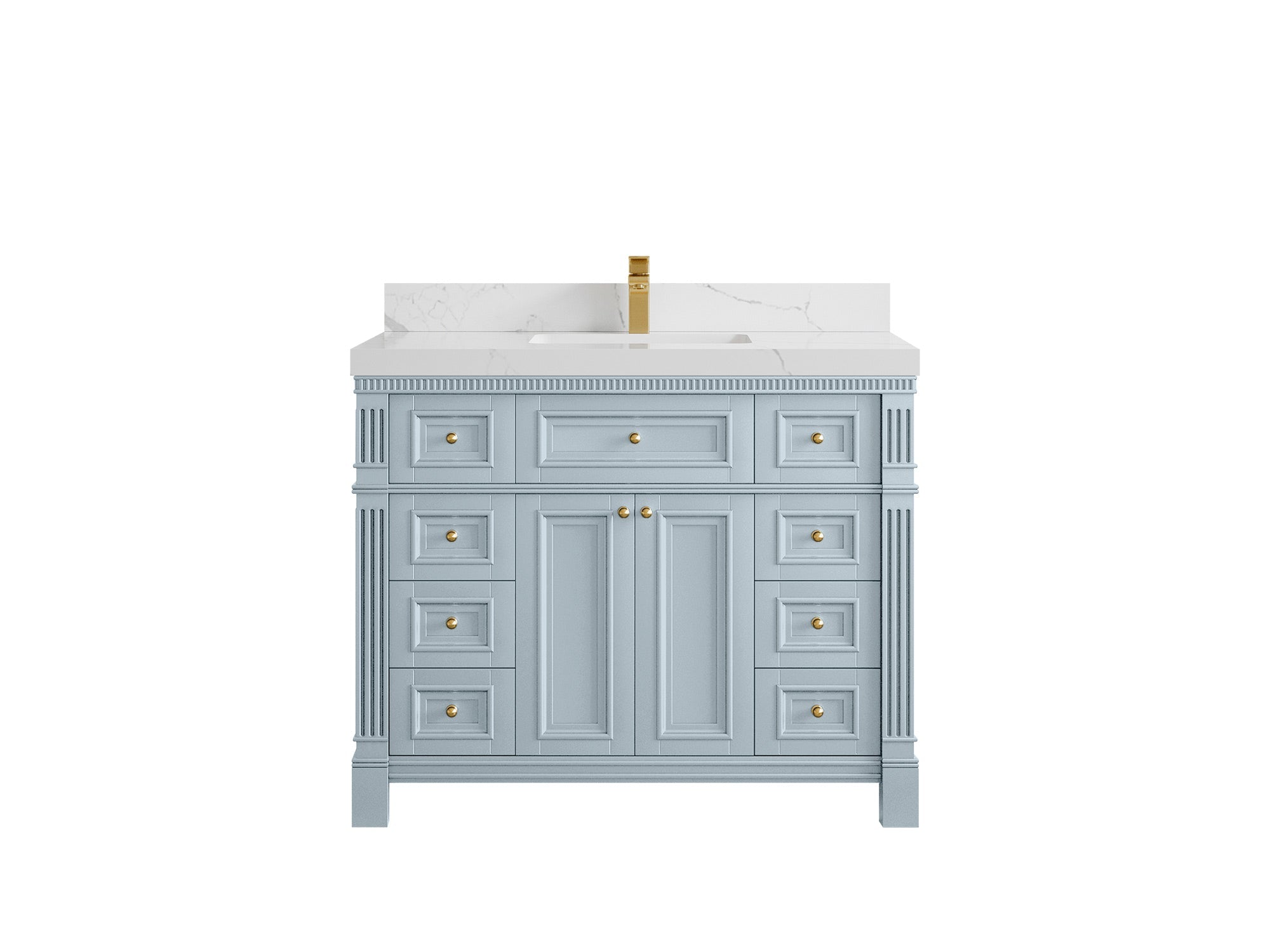 Paris 42 in. W x 22 in. D Single Sink Bathroom Vanity - Willow Bath and Vanity