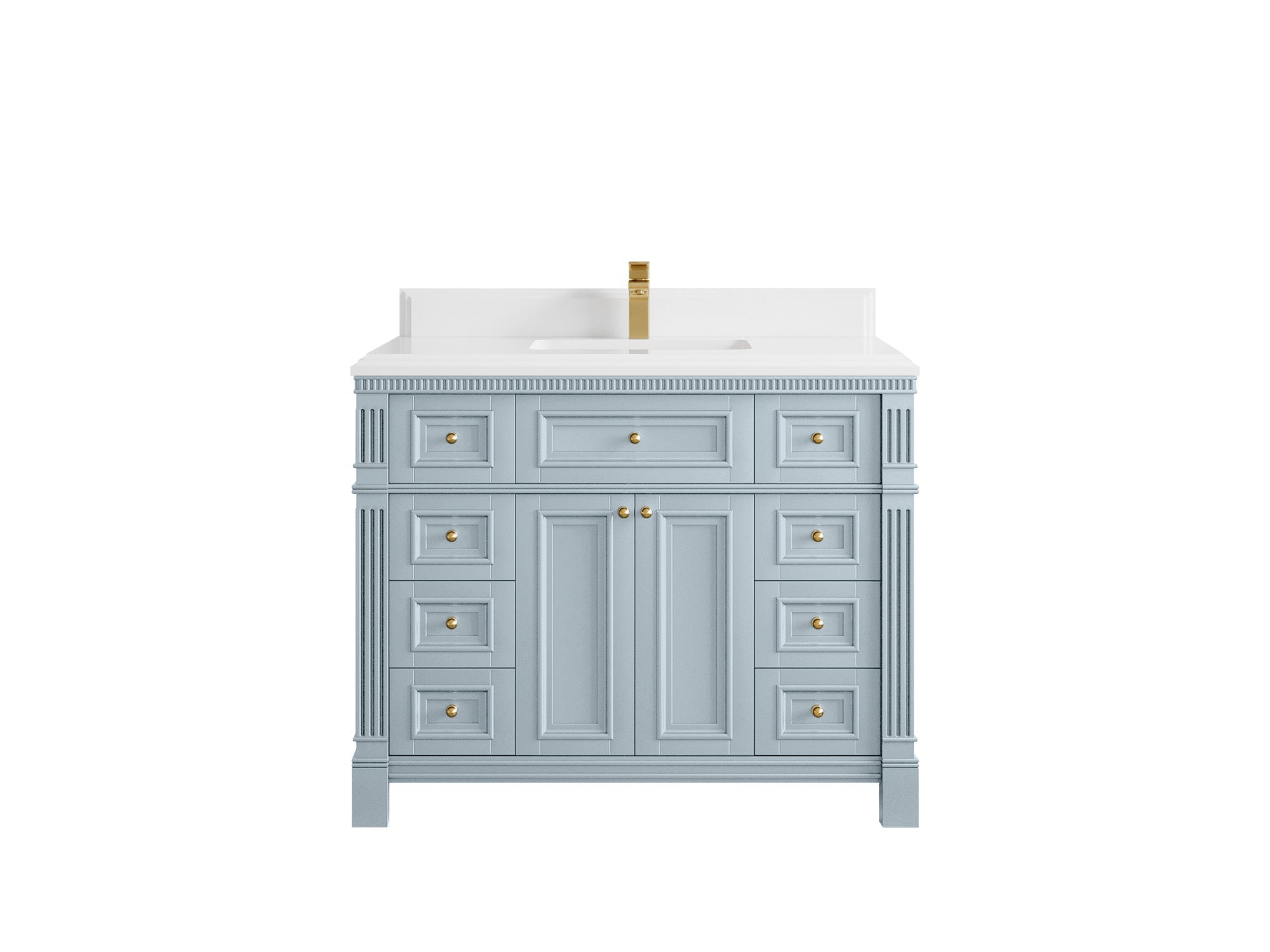 Paris 42 in. W x 22 in. D Single Sink Bathroom Vanity - Willow Bath and Vanity