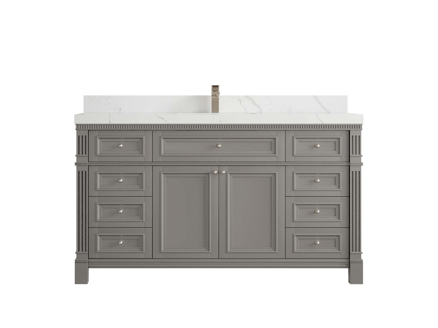 Paris 60 in. W x 22 in. D Single Sink Bathroom Vanity - Willow Bath and Vanity