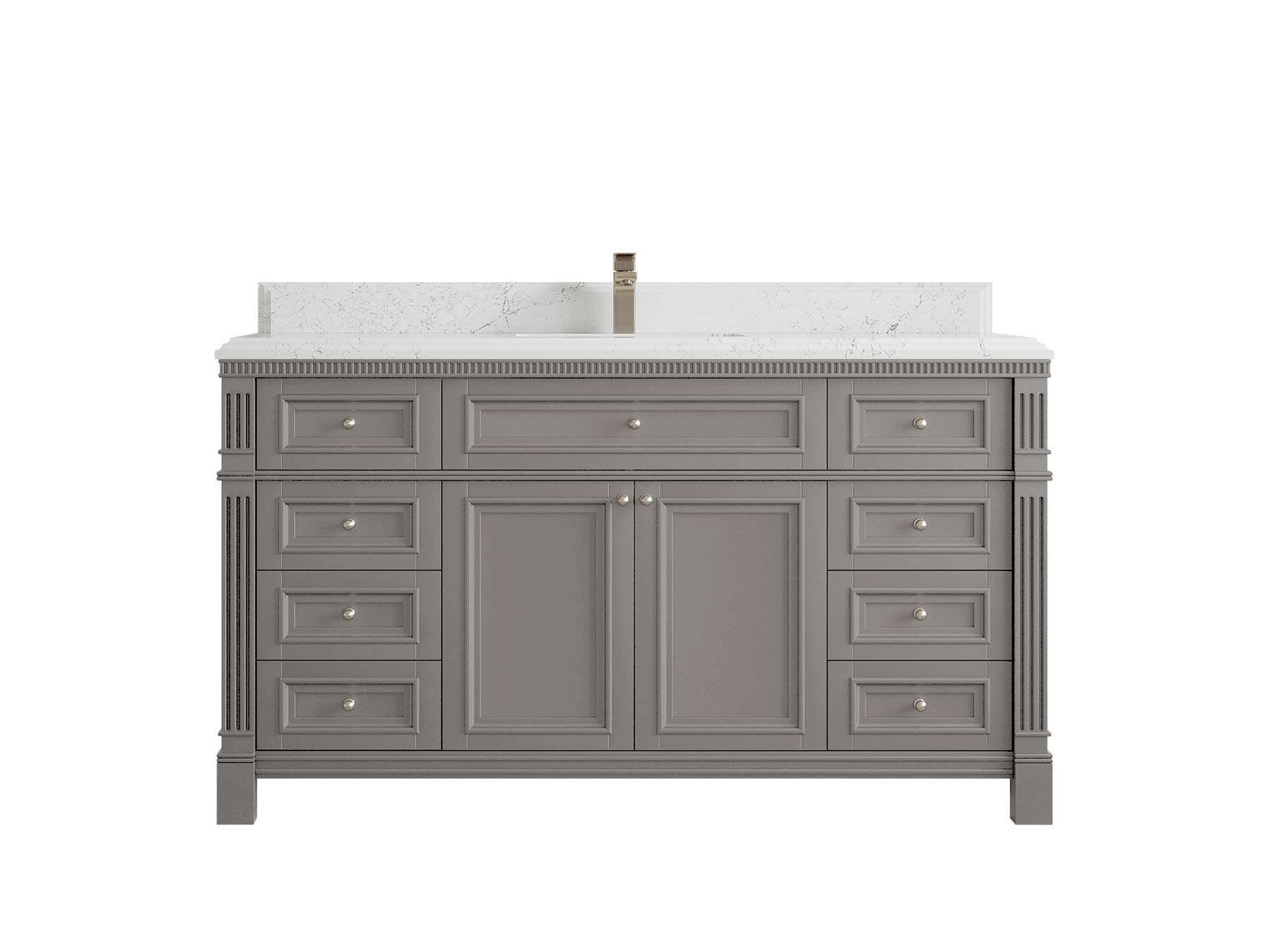 Paris 60 in. W x 22 in. D Single Sink Bathroom Vanity - Willow Bath and Vanity