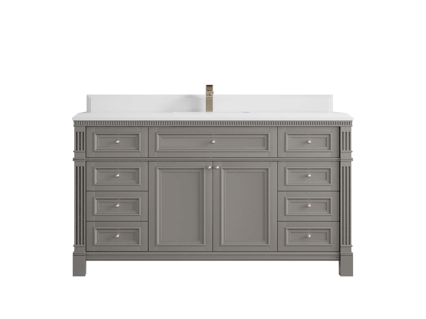 Paris 60 in. W x 22 in. D Single Sink Bathroom Vanity - Willow Bath and Vanity