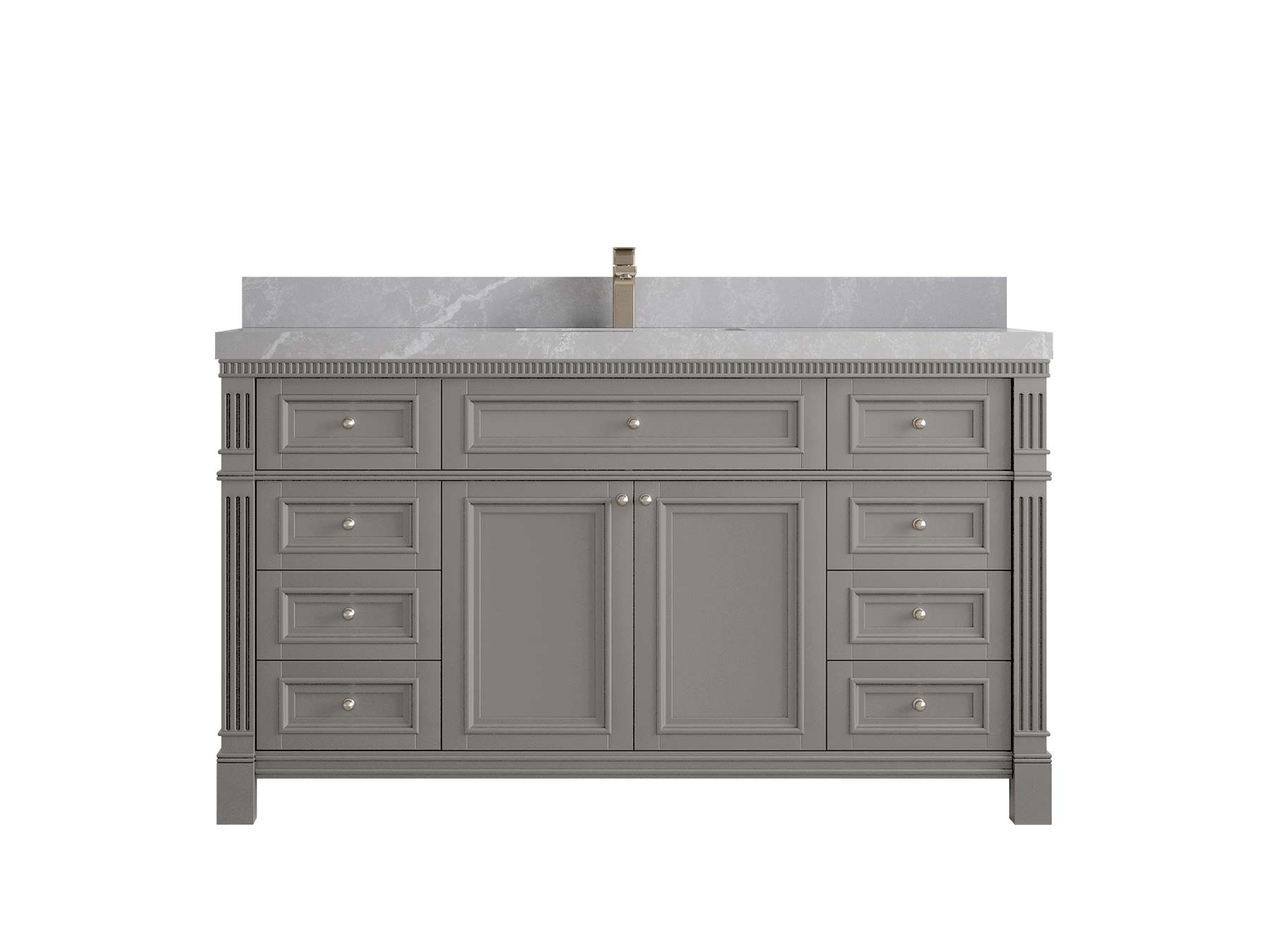 Paris 60 in. W x 22 in. D Single Sink Bathroom Vanity - Willow Bath and Vanity