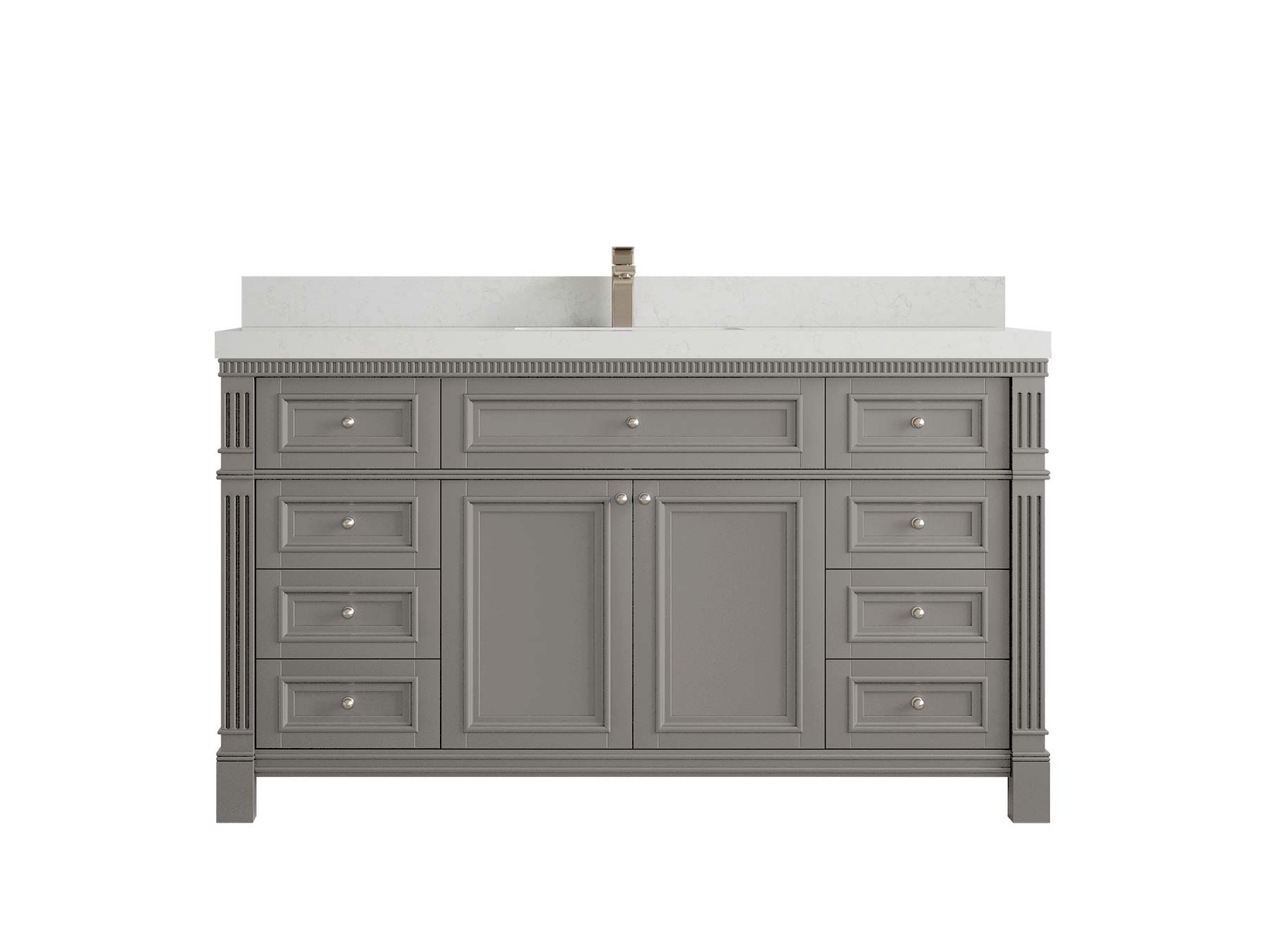 Paris 60 in. W x 22 in. D Single Sink Bathroom Vanity - Willow Bath and Vanity