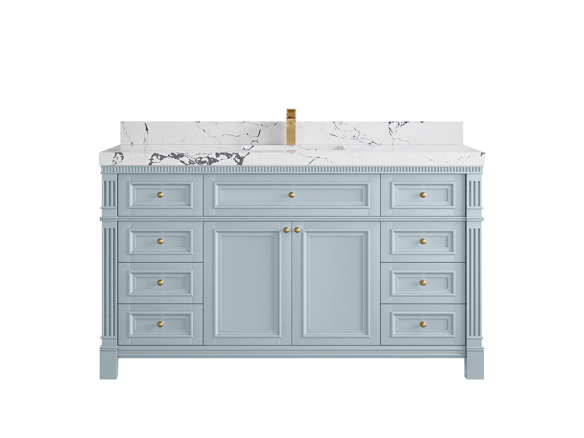 Paris 60 in. W x 22 in. D Single Sink Bathroom Vanity - Willow Bath and Vanity
