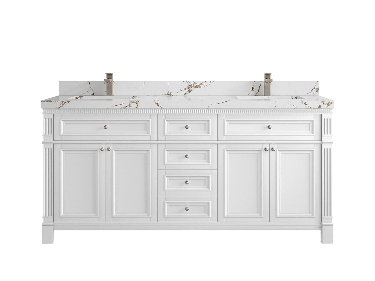 Paris 72 in. W x 22 in. D Double Sink Bathroom Vanity - Willow Bath and Vanity
