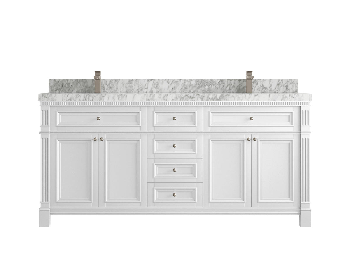 Paris 72 in. W x 22 in. D Double Sink Bathroom Vanity - Willow Bath and Vanity