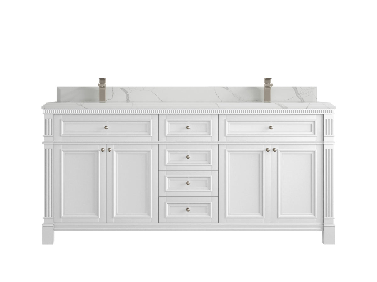 Paris 72 in. W x 22 in. D Double Sink Bathroom Vanity - Willow Bath and Vanity