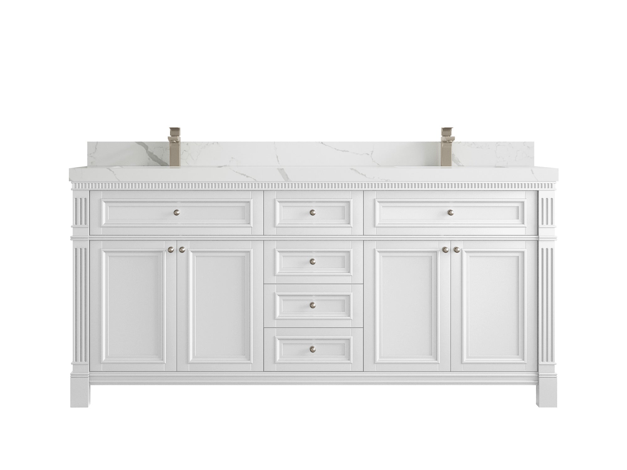 Paris 72 in. W x 22 in. D Double Sink Bathroom Vanity - Willow Bath and Vanity