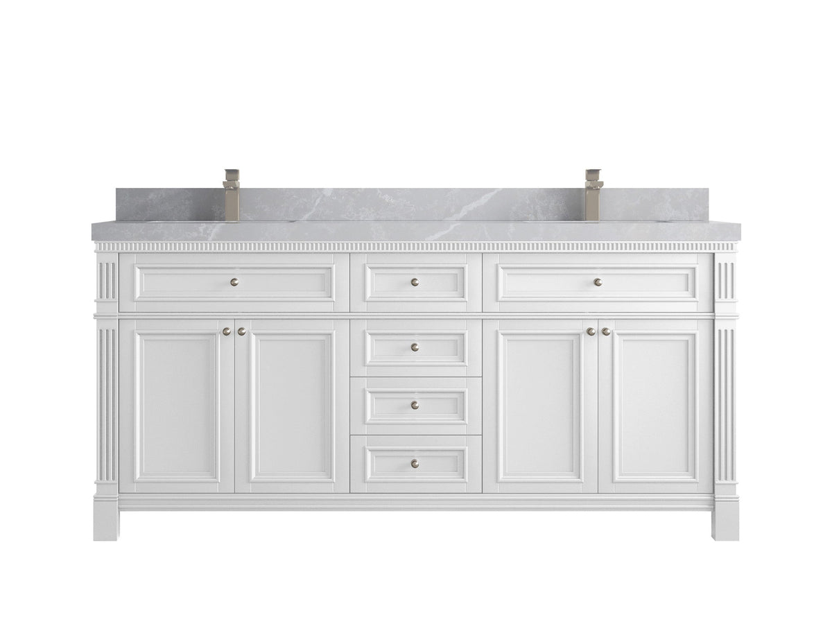 Paris 72 in. W x 22 in. D Double Sink Bathroom Vanity - Willow Bath and Vanity