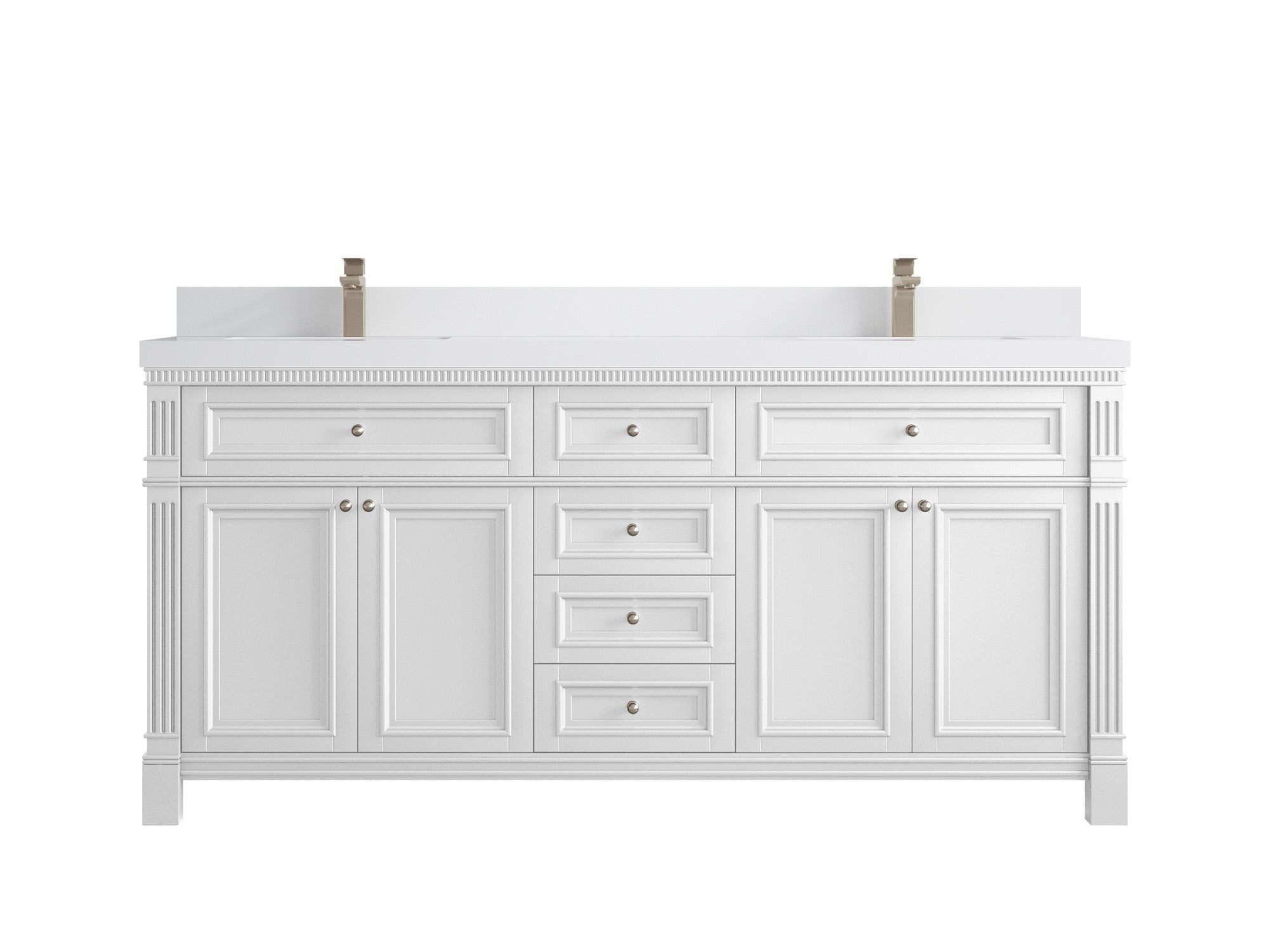 Paris 72 in. W x 22 in. D Double Sink Bathroom Vanity - Willow Bath and Vanity