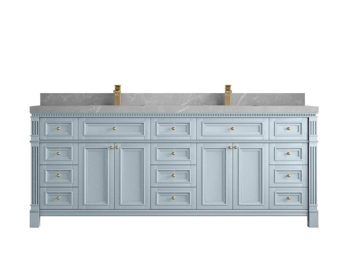 Paris 84 in. W x 22 in. D Double Sink Bathroom Vanity - Willow Bath and Vanity