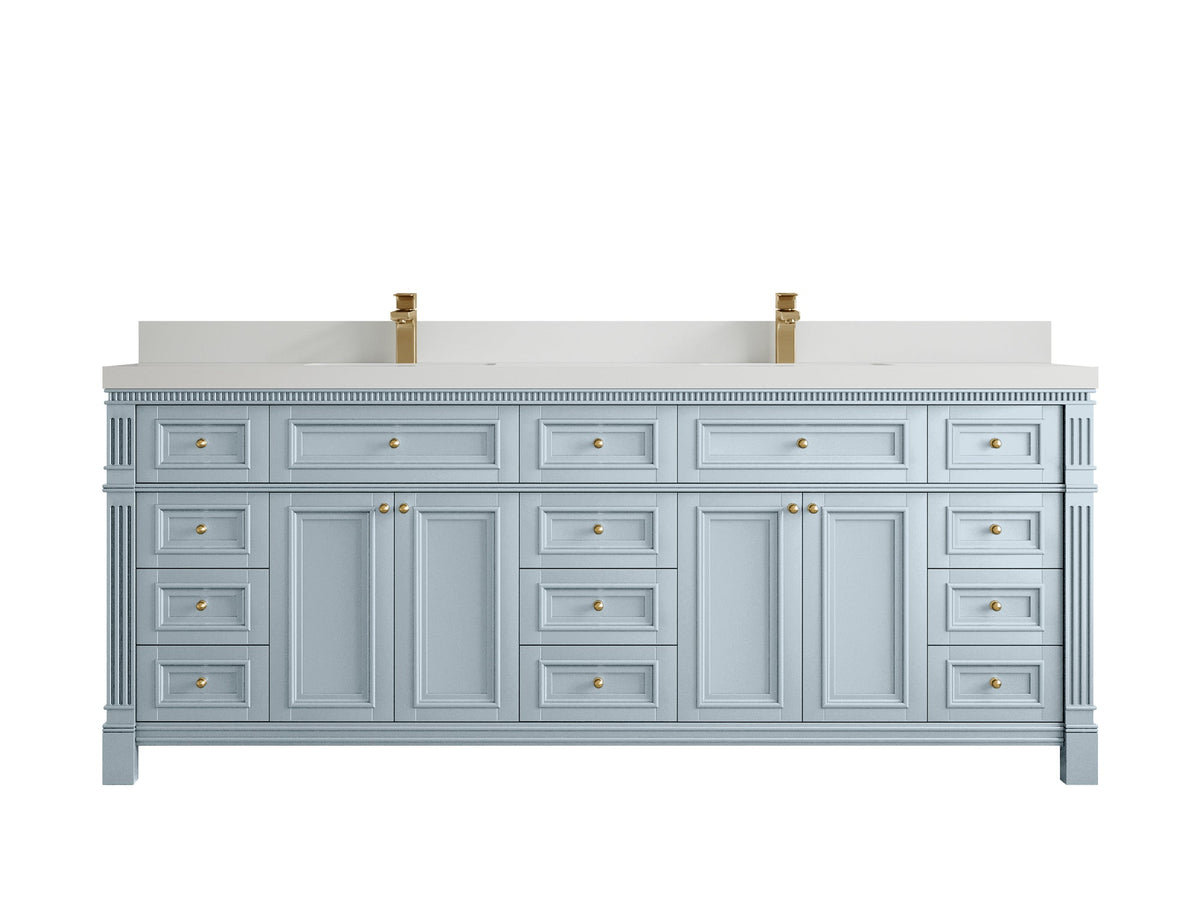 Paris 84 in. W x 22 in. D Double Sink Bathroom Vanity - Willow Bath and Vanity