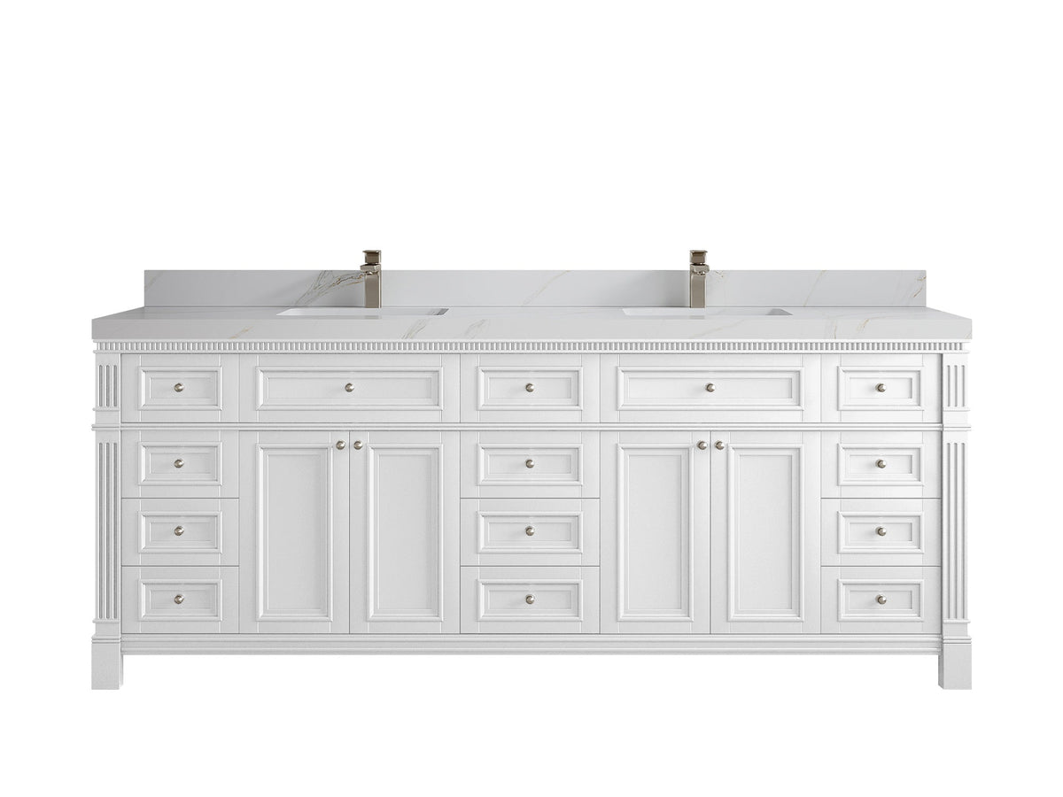 Paris 84 in. W x 22 in. D Double Sink Bathroom Vanity - Willow Bath and Vanity