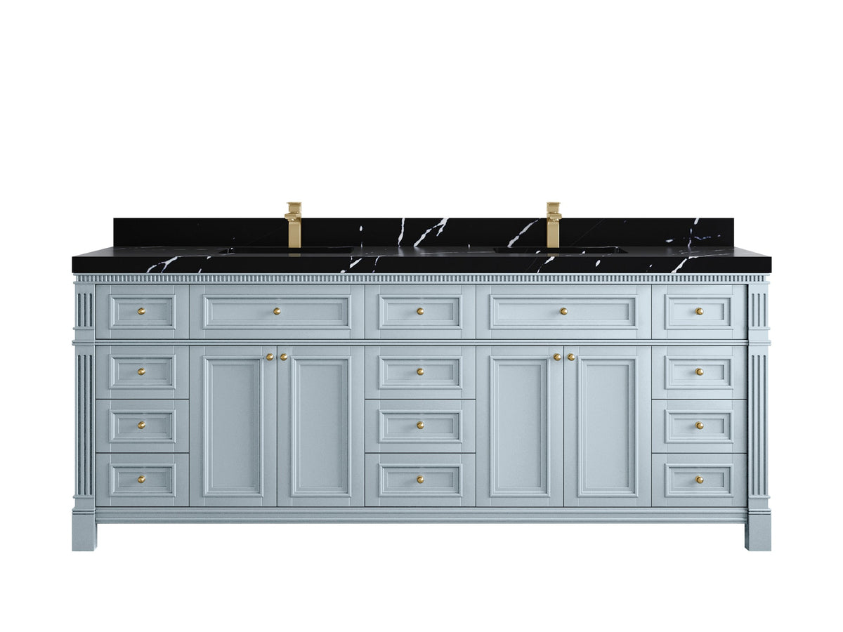 Paris 84 in. W x 22 in. D Double Sink Bathroom Vanity - Willow Bath and Vanity