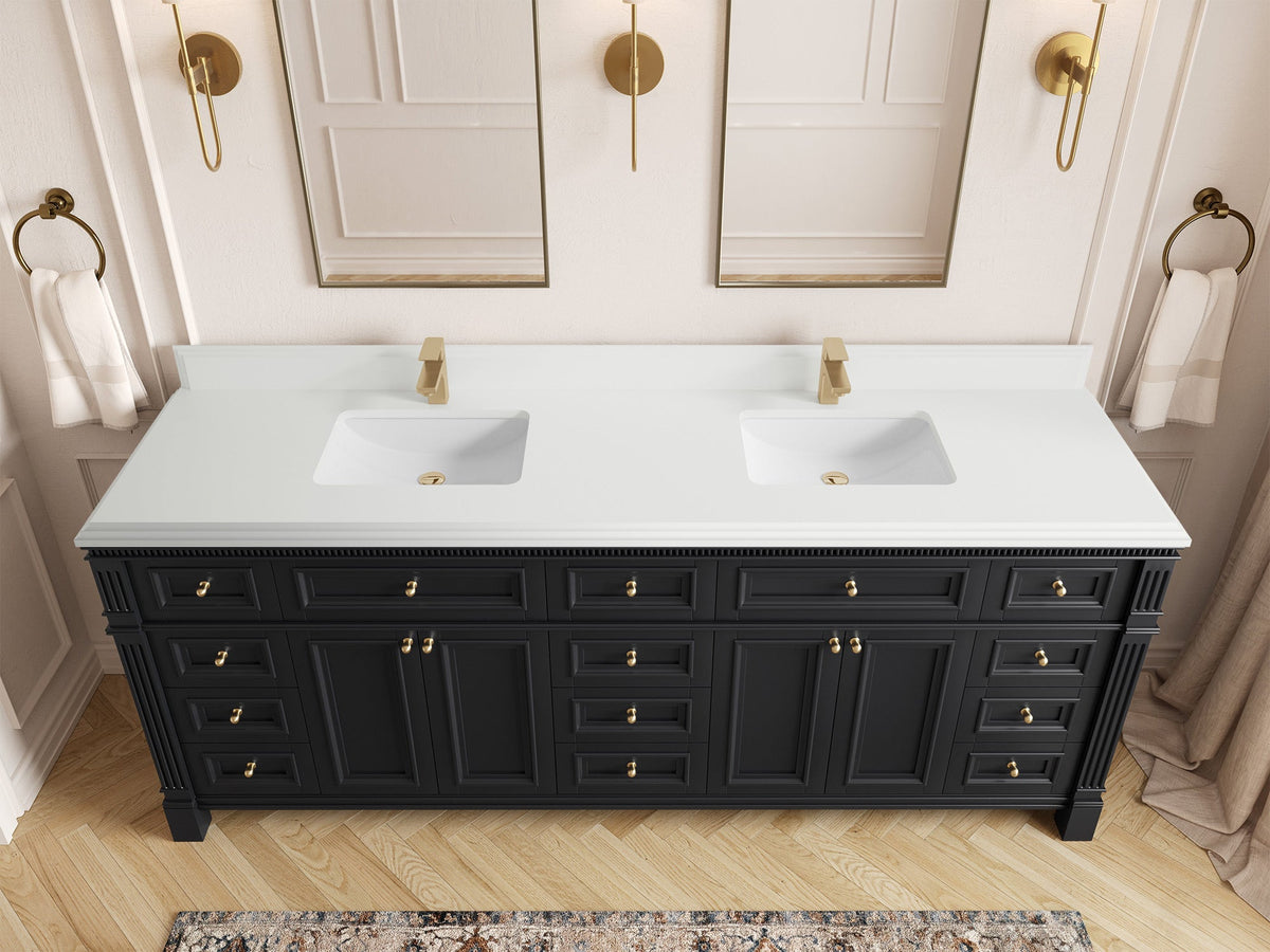 Paris 84 in. W x 22 in. D Double Sink Bathroom Vanity - Willow Bath and Vanity