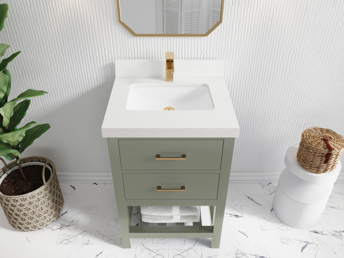 Parker 24 in. W x 22 in. D Single Sink Bathroom Vanity - Willow Bath and Vanity