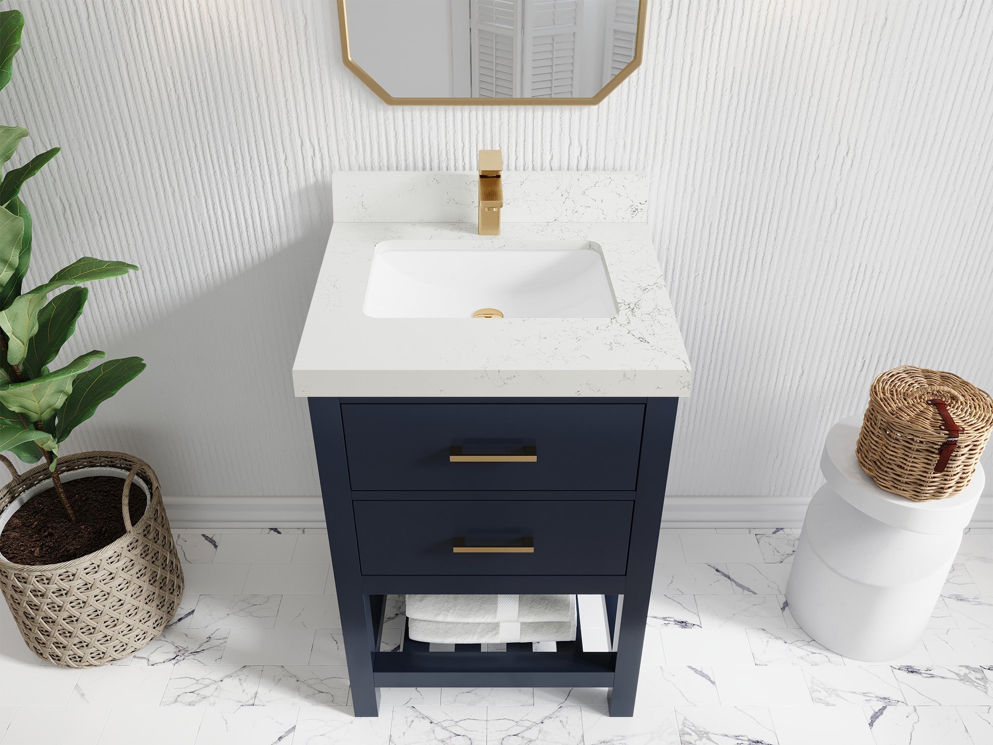 Parker 24 in. W x 22 in. D Single Sink Bathroom Vanity - Willow Bath and Vanity