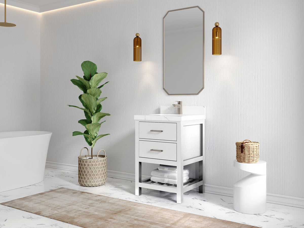 Parker 24 in. W x 22 in. D Single Sink Bathroom Vanity - Willow Bath and Vanity