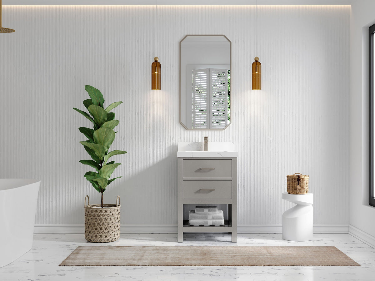 Parker 24 in. W x 22 in. D Single Sink Bathroom Vanity - Willow Bath and Vanity