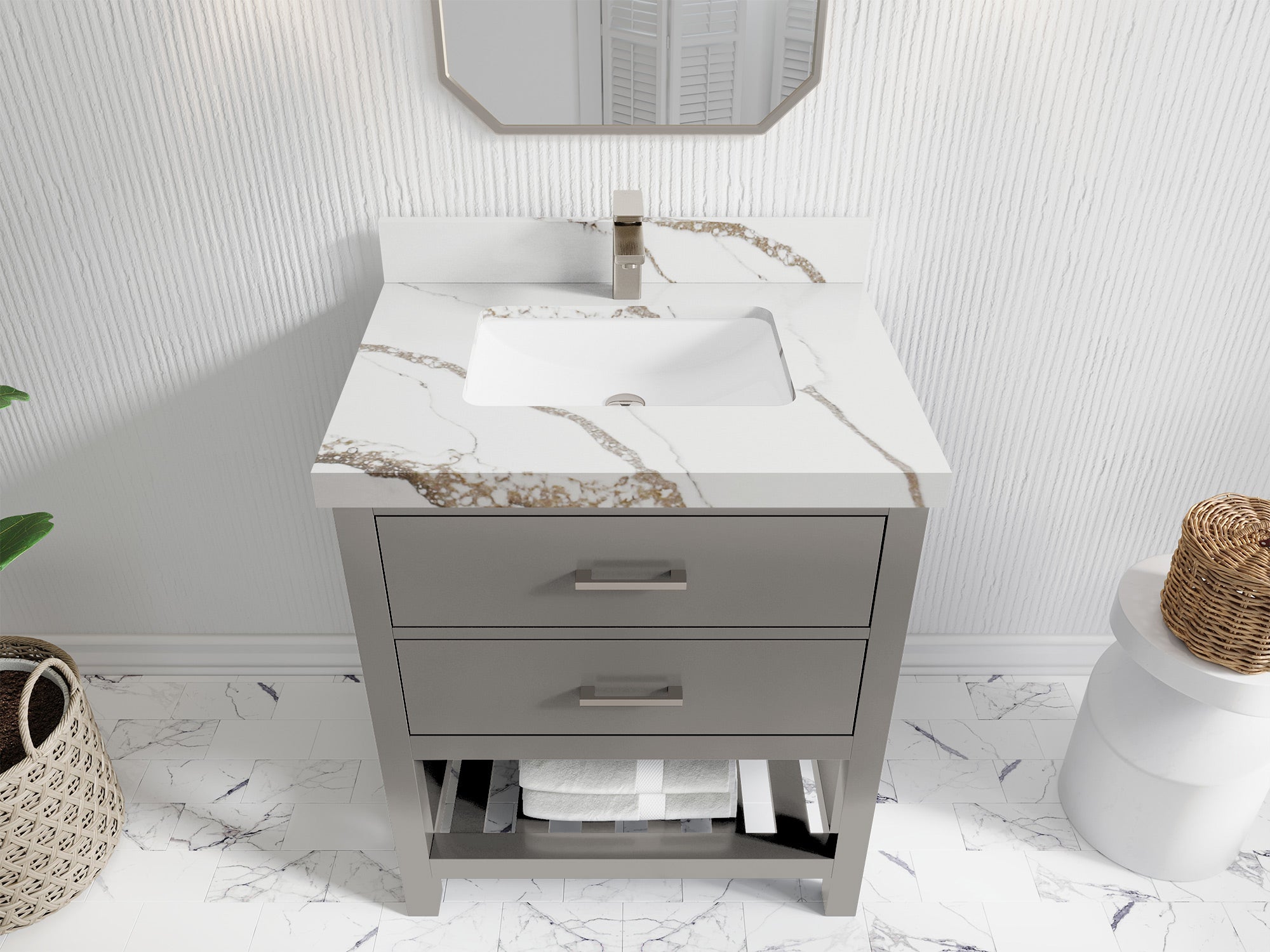Parker 30 in. W x 22 in. D Single Sink Bathroom Vanity - Willow Bath and Vanity