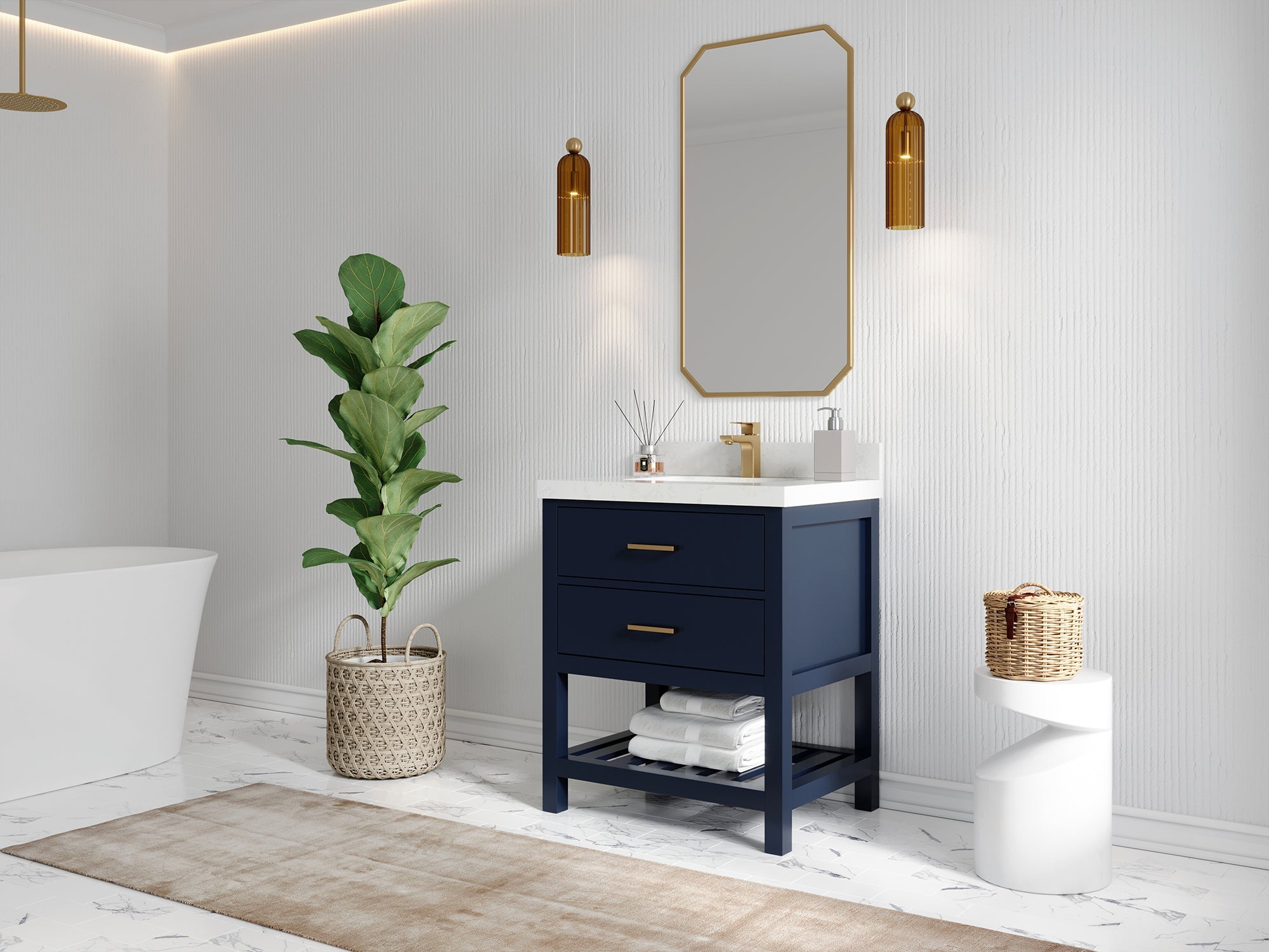 Parker 30 in. W x 22 in. D Single Sink Bathroom Vanity - Willow Bath and Vanity