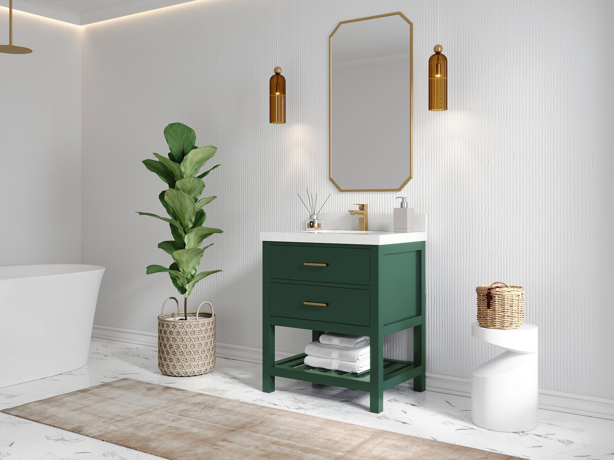 Parker 30 in. W x 22 in. D Single Sink Bathroom Vanity - Willow Bath and Vanity