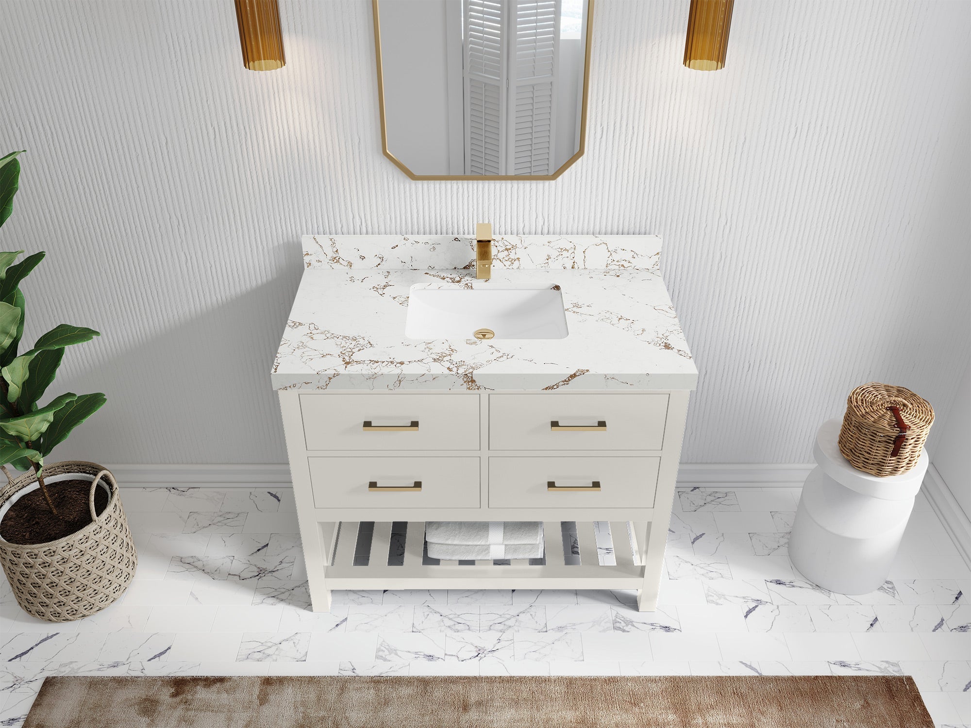 Parker 42 in. W x 22 in. D Single Sink Bathroom Vanity - Willow Bath and Vanity