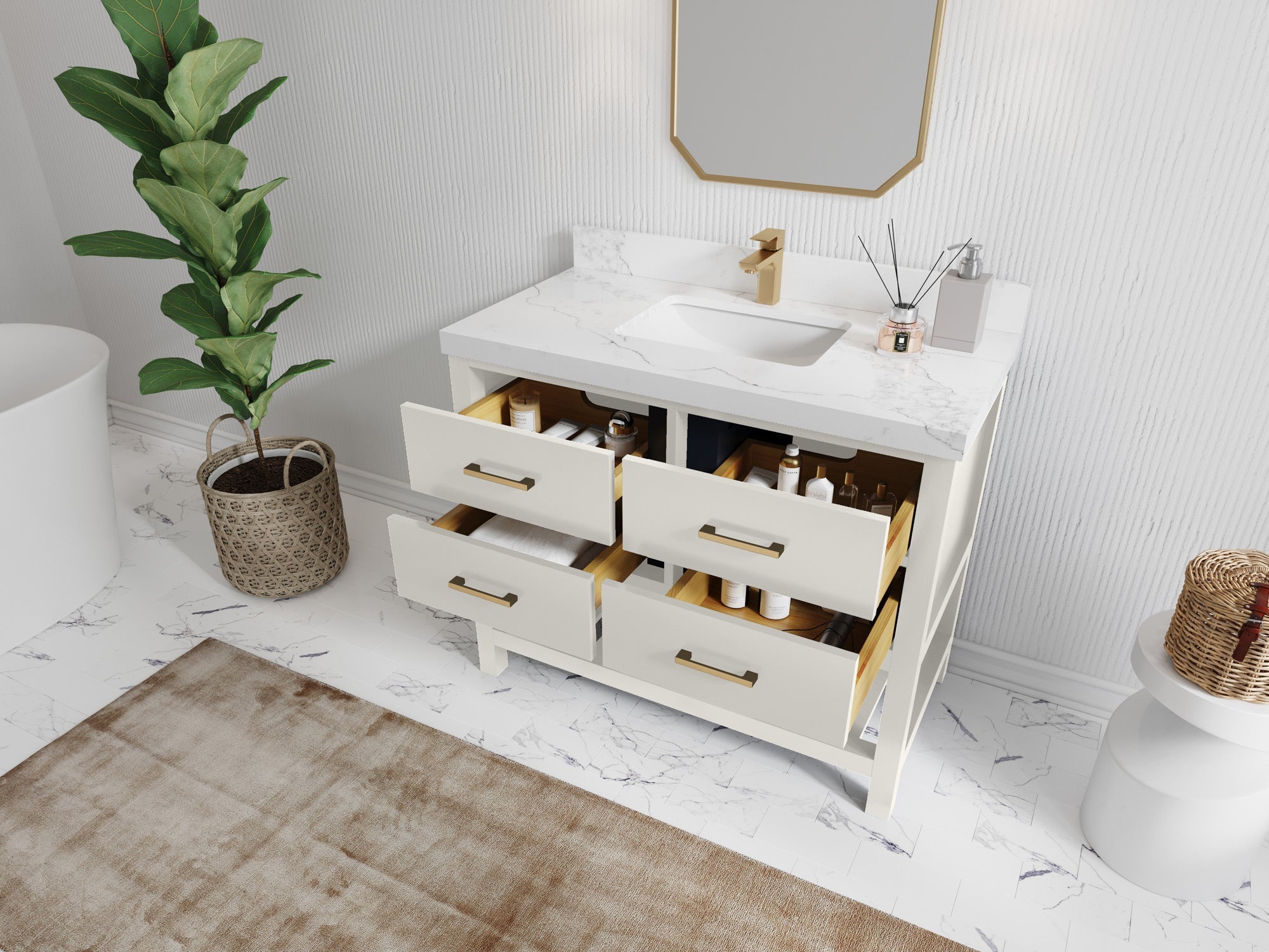 Parker 42 in. W x 22 in. D Single Sink Bathroom Vanity - Willow Bath and Vanity