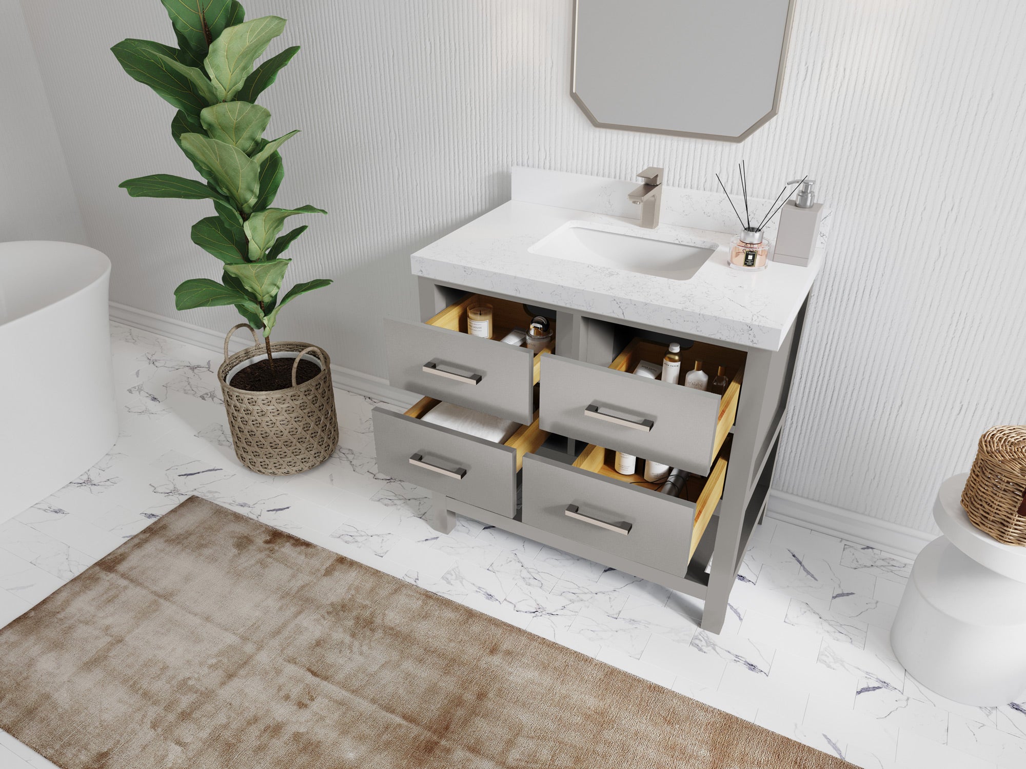 Parker 42 in. W x 22 in. D Single Sink Bathroom Vanity - Willow Bath and Vanity