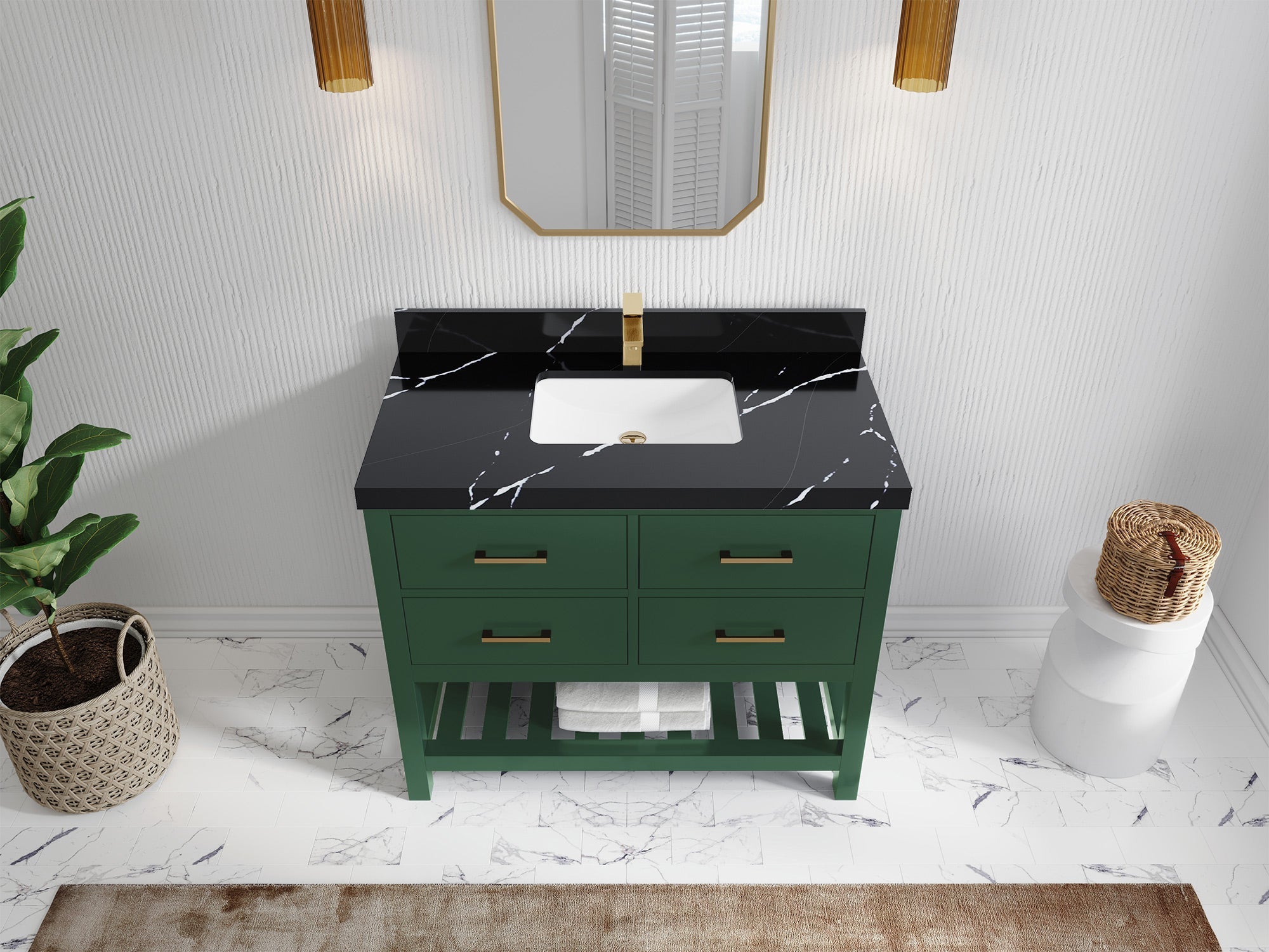 Parker 42 in. W x 22 in. D Single Sink Bathroom Vanity - Willow Bath and Vanity