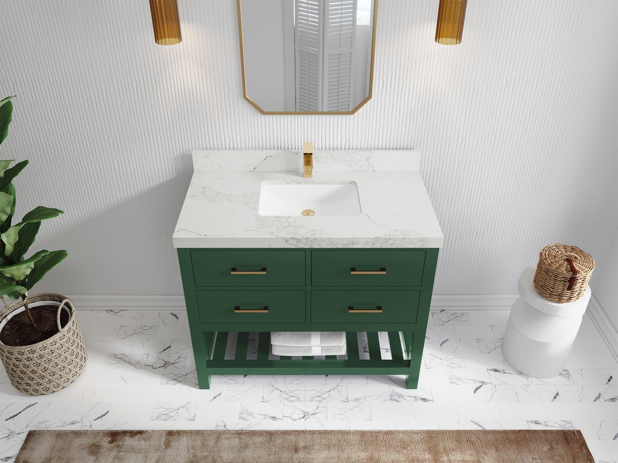 Parker 42 in. W x 22 in. D Single Sink Bathroom Vanity - Willow Bath and Vanity