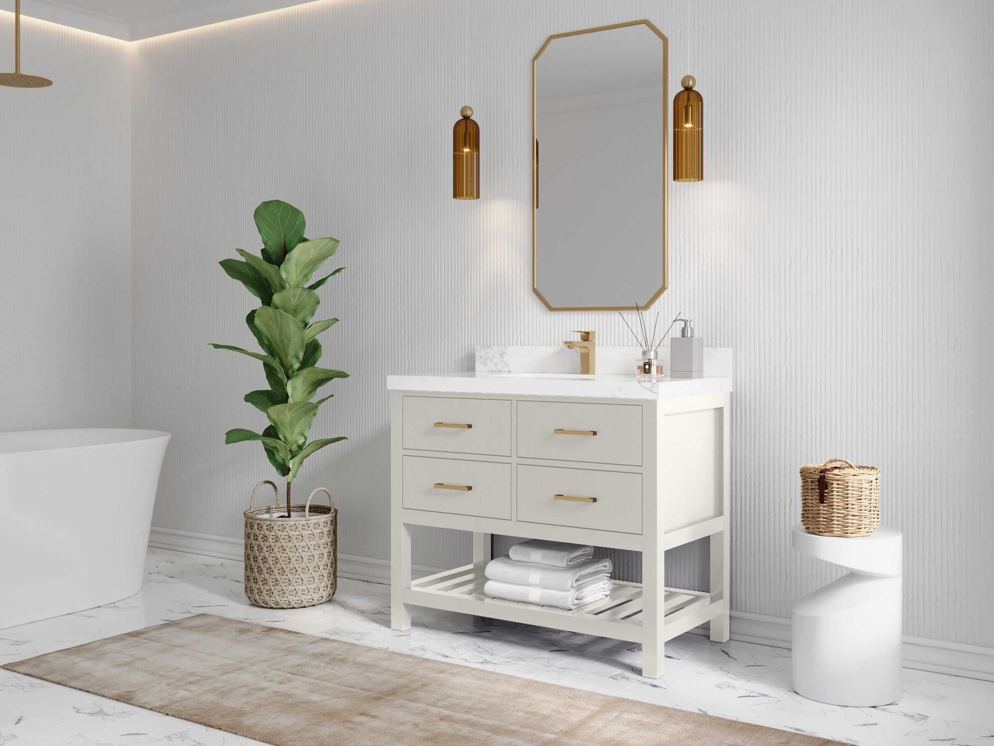 Parker 42 in. W x 22 in. D Single Sink Bathroom Vanity - Willow Bath and Vanity