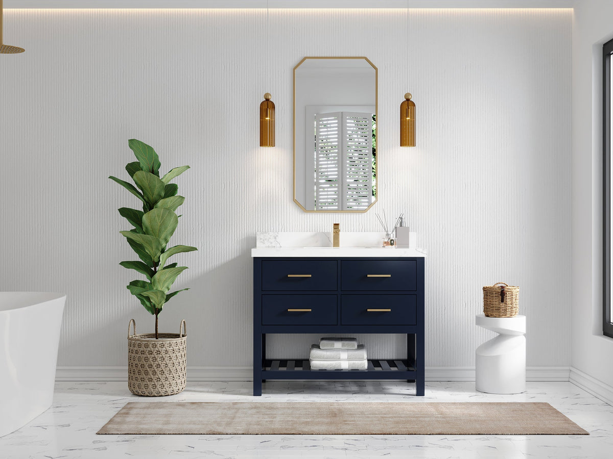 Parker 42 in. W x 22 in. D Single Sink Bathroom Vanity - Willow Bath and Vanity