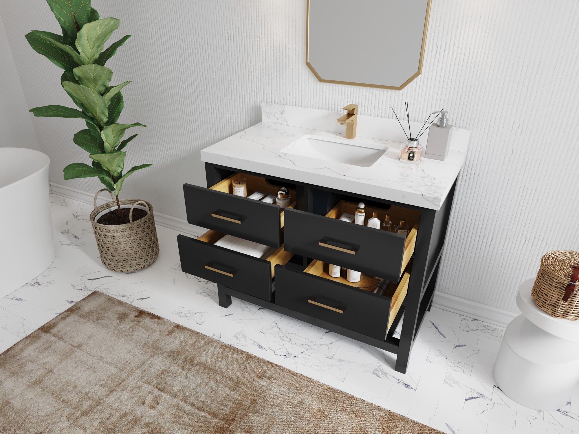 Parker 42 in. W x 22 in. D Single Sink Bathroom Vanity - Willow Bath and Vanity