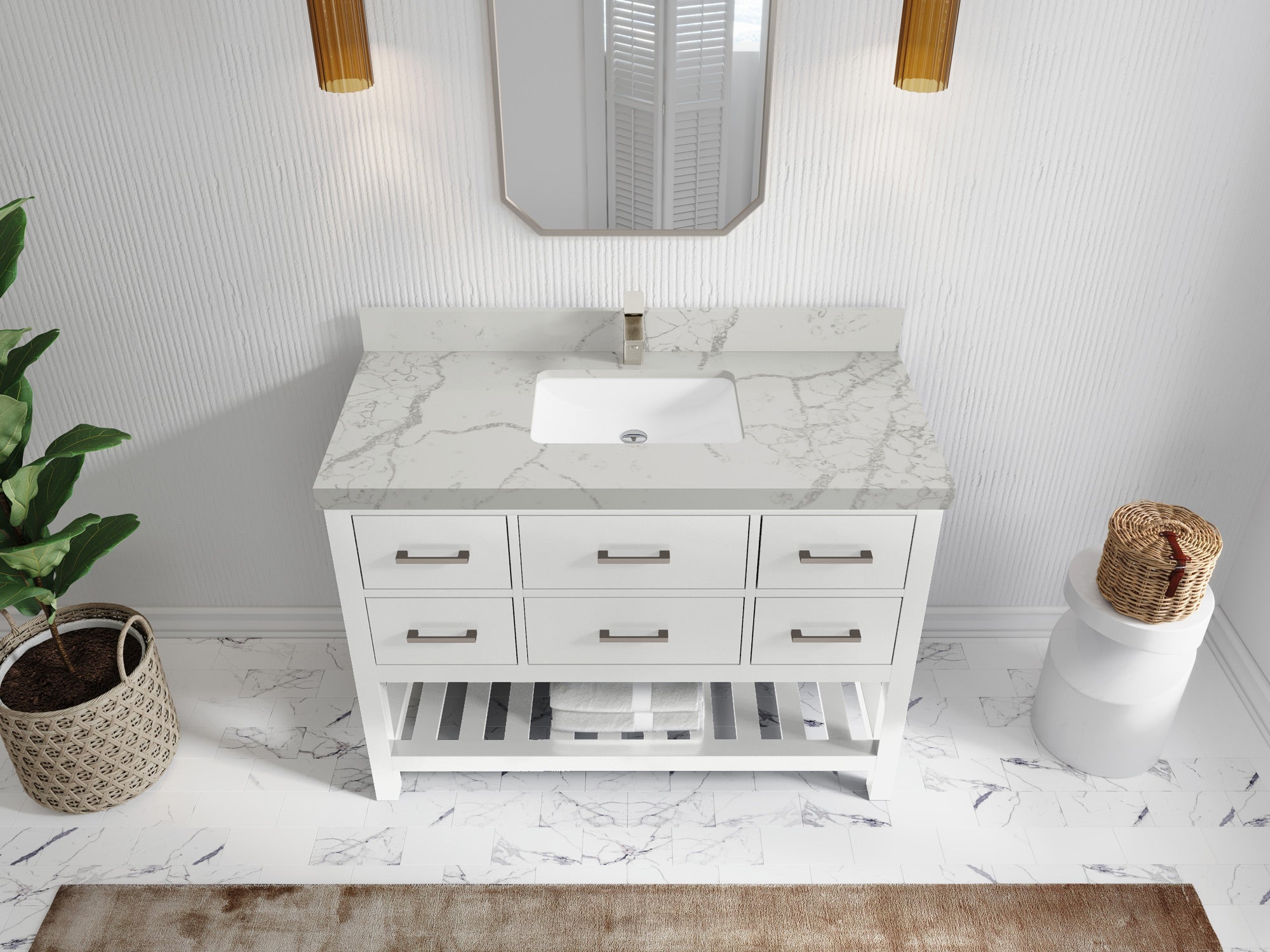 Parker 48 in. W x 22 in. D Single Sink Bathroom Vanity - Willow Bath and Vanity