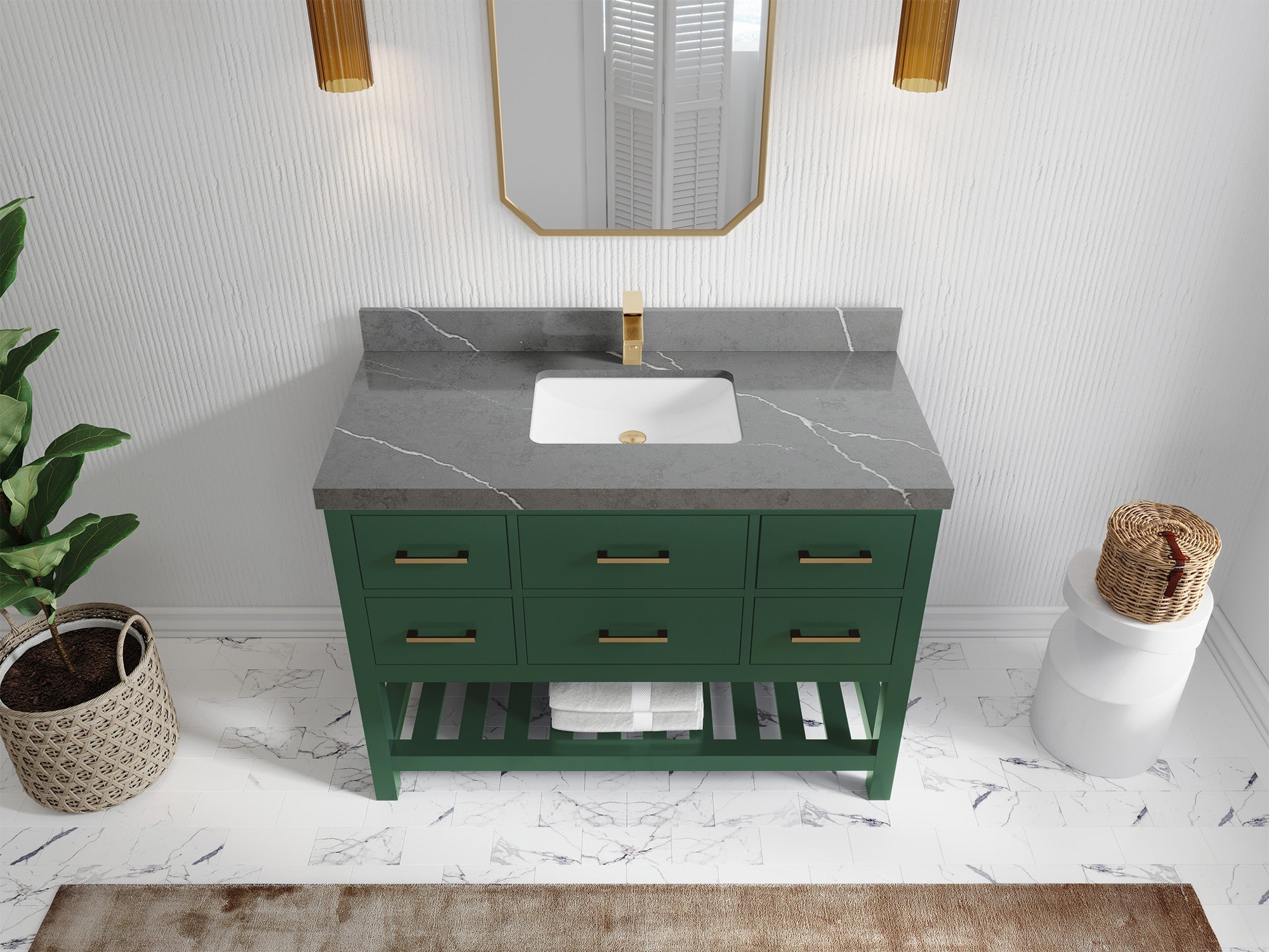 Parker 48 in. W x 22 in. D Single Sink Bathroom Vanity - Willow Bath and Vanity