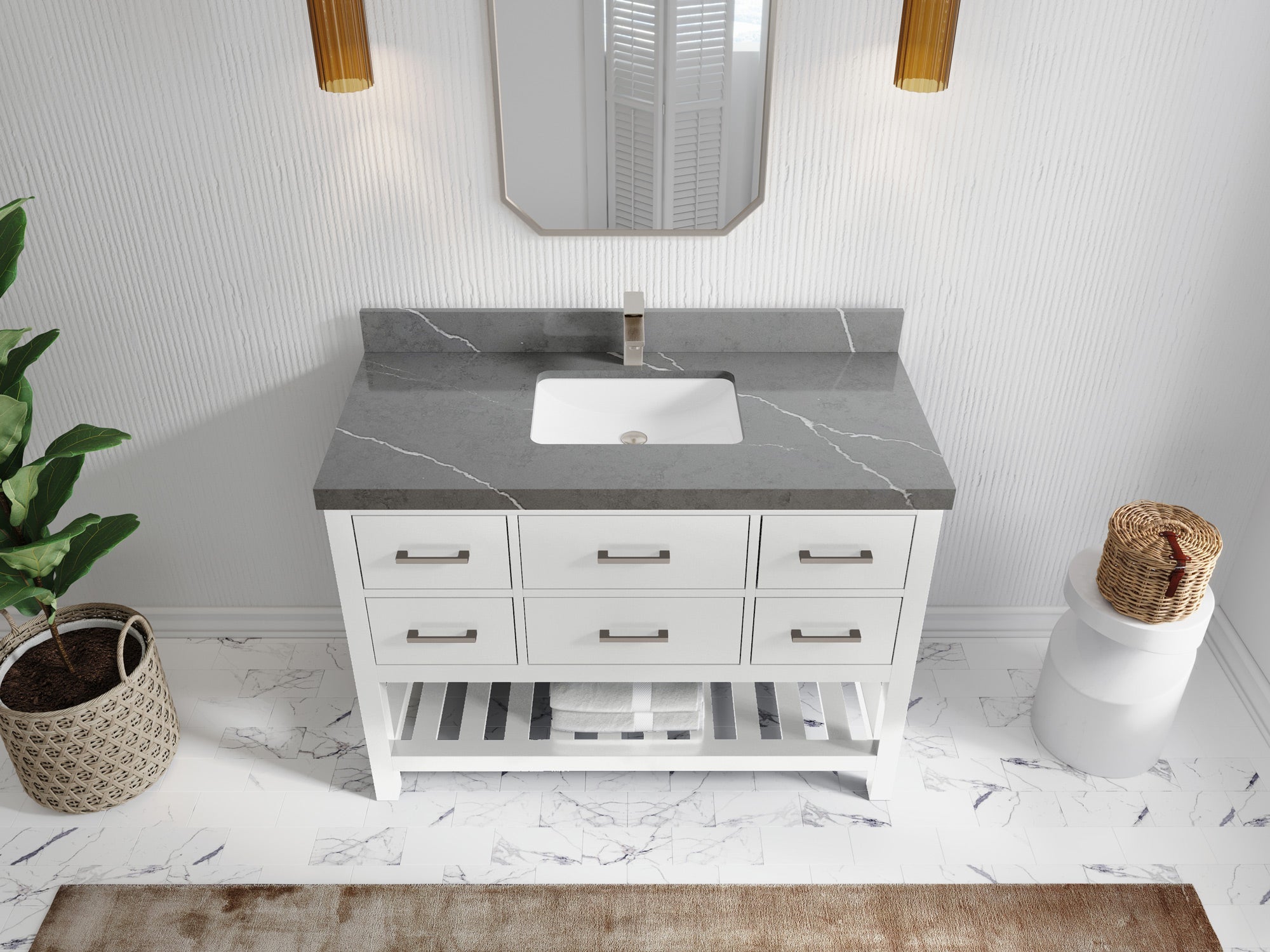 Parker 48 in. W x 22 in. D Single Sink Bathroom Vanity - Willow Bath and Vanity