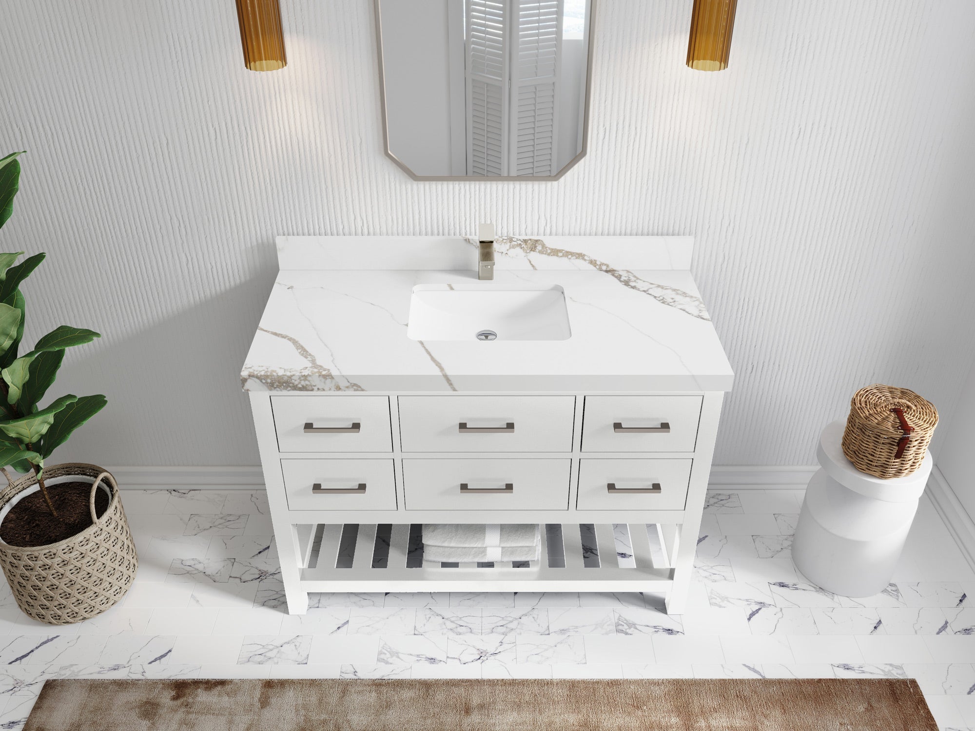 Parker 48 in. W x 22 in. D Single Sink Bathroom Vanity - Willow Bath and Vanity