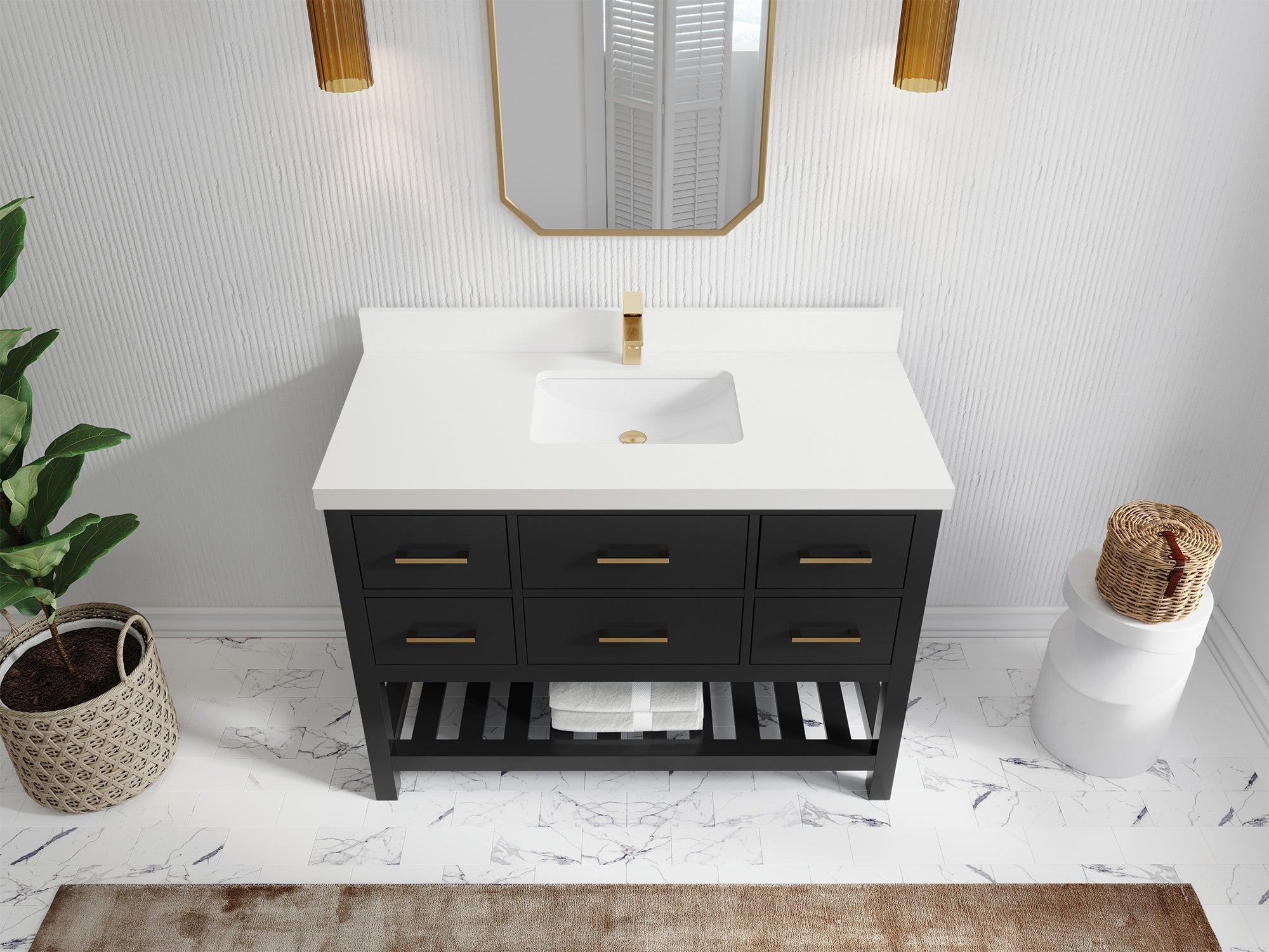 Parker 48 in. W x 22 in. D Single Sink Bathroom Vanity - Willow Bath and Vanity