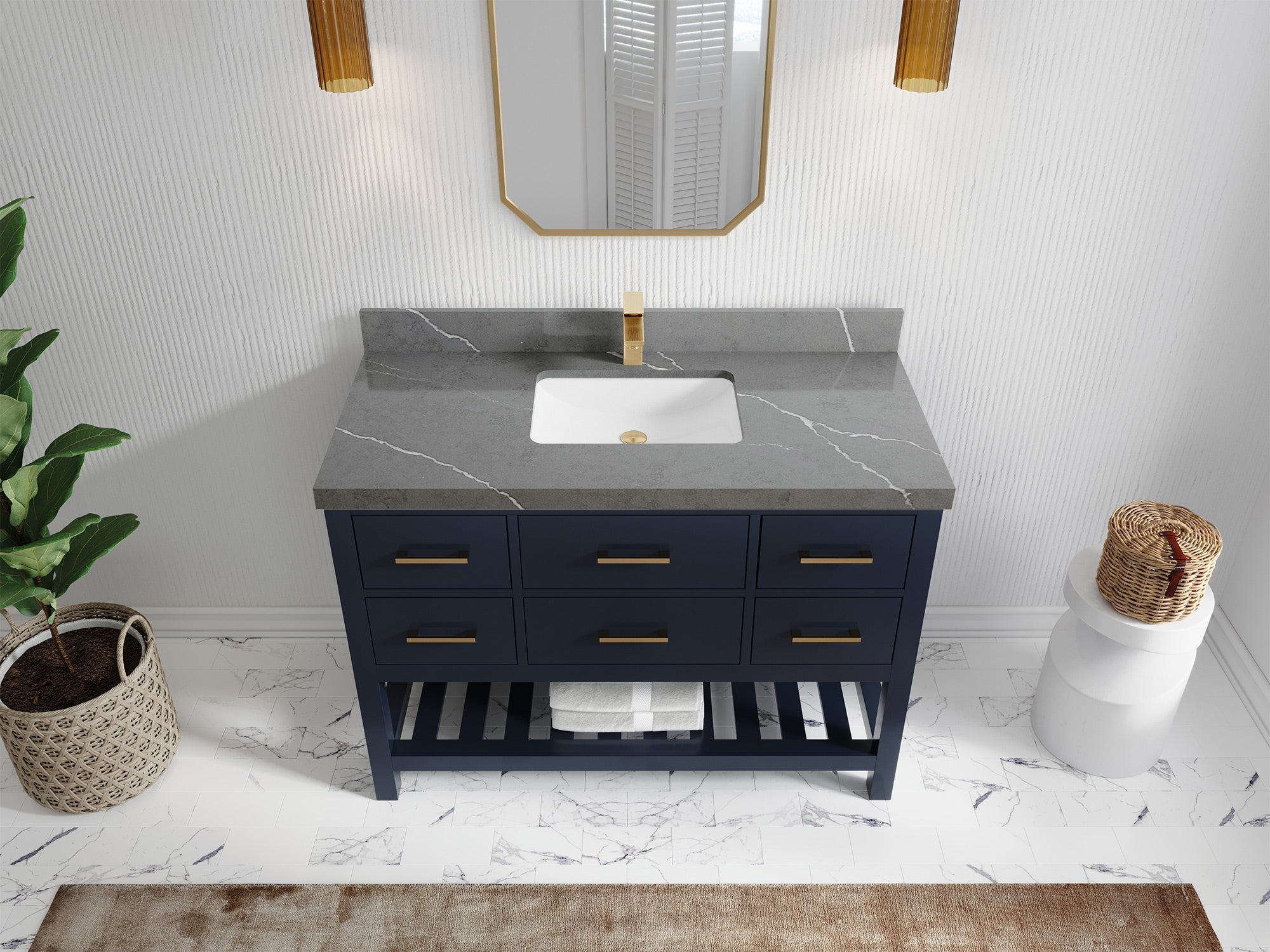 Parker 48 in. W x 22 in. D Single Sink Bathroom Vanity - Willow Bath and Vanity