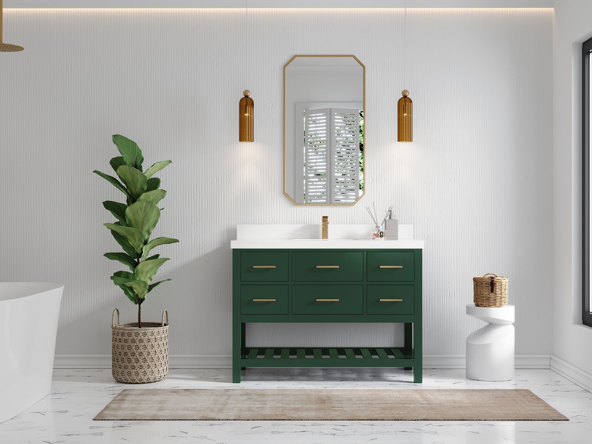 Parker 48 in. W x 22 in. D Single Sink Bathroom Vanity - Willow Bath and Vanity