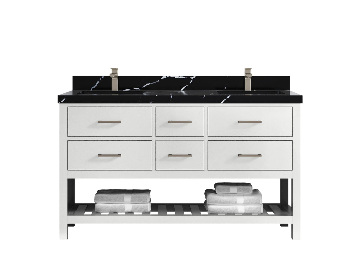 Parker 60 in. W x 22 in. D Double Sink Bathroom Vanity - Willow Bath and Vanity