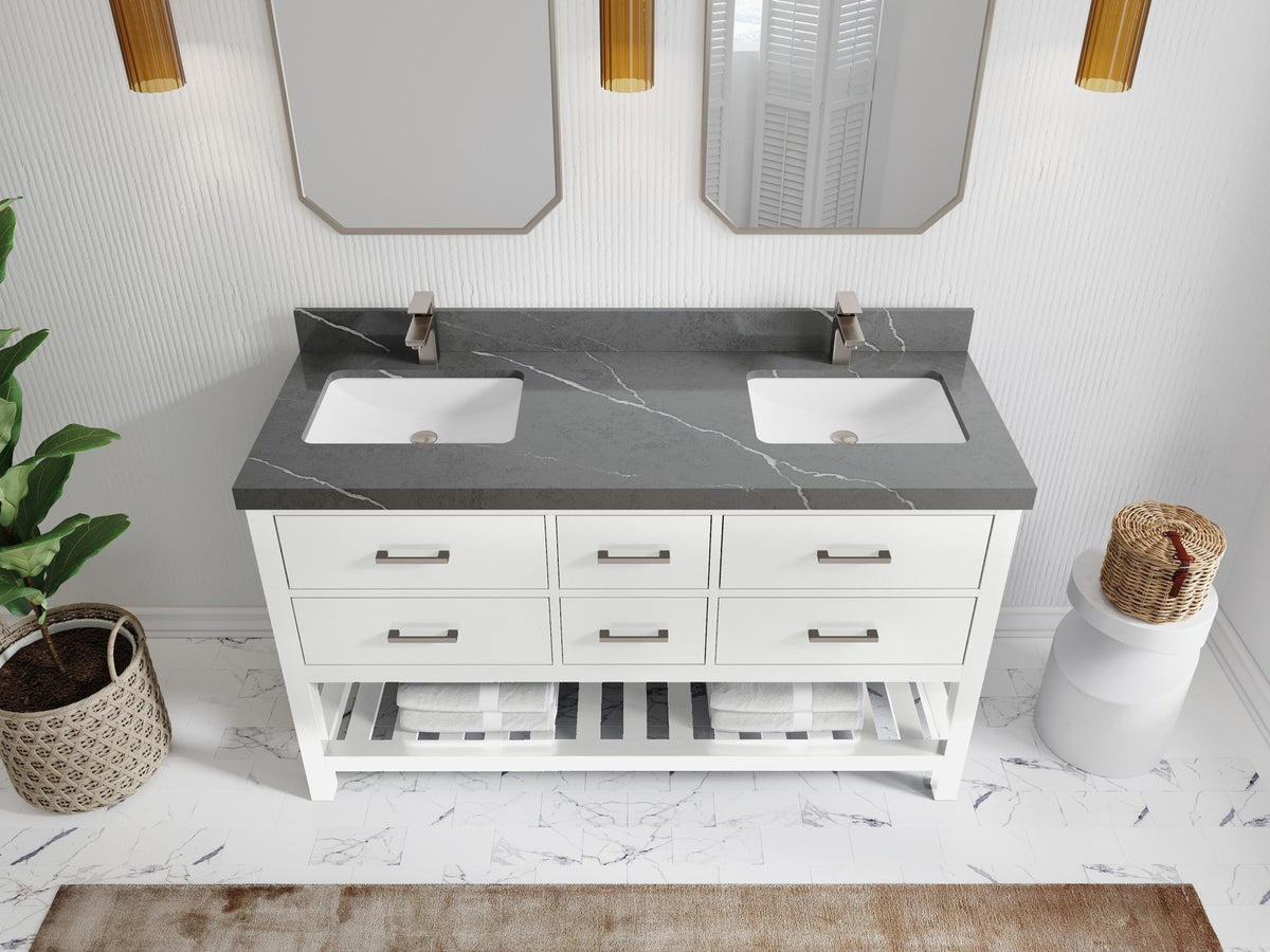 Parker 60 in. W x 22 in. D Double Sink Bathroom Vanity - Willow Bath and Vanity
