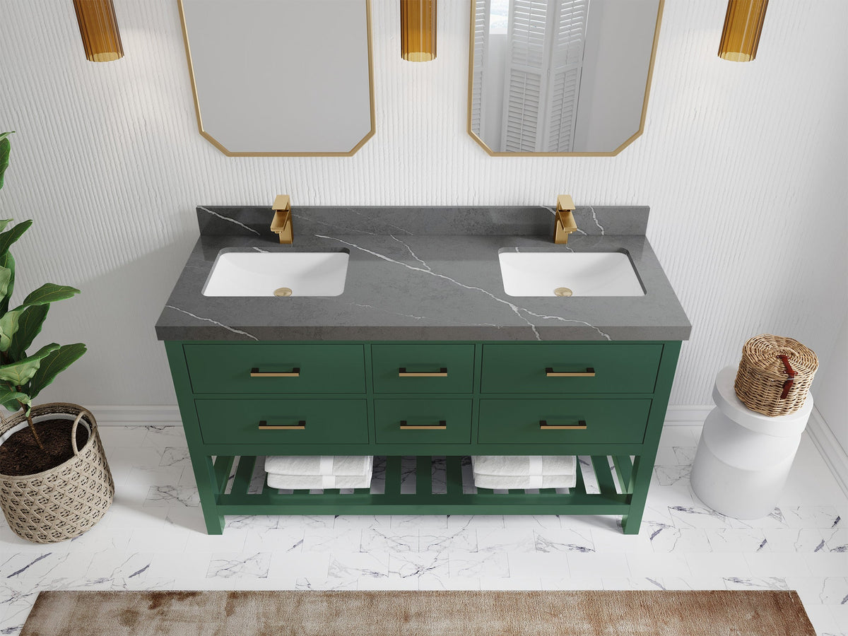 Parker 60 in. W x 22 in. D Double Sink Bathroom Vanity - Willow Bath and Vanity